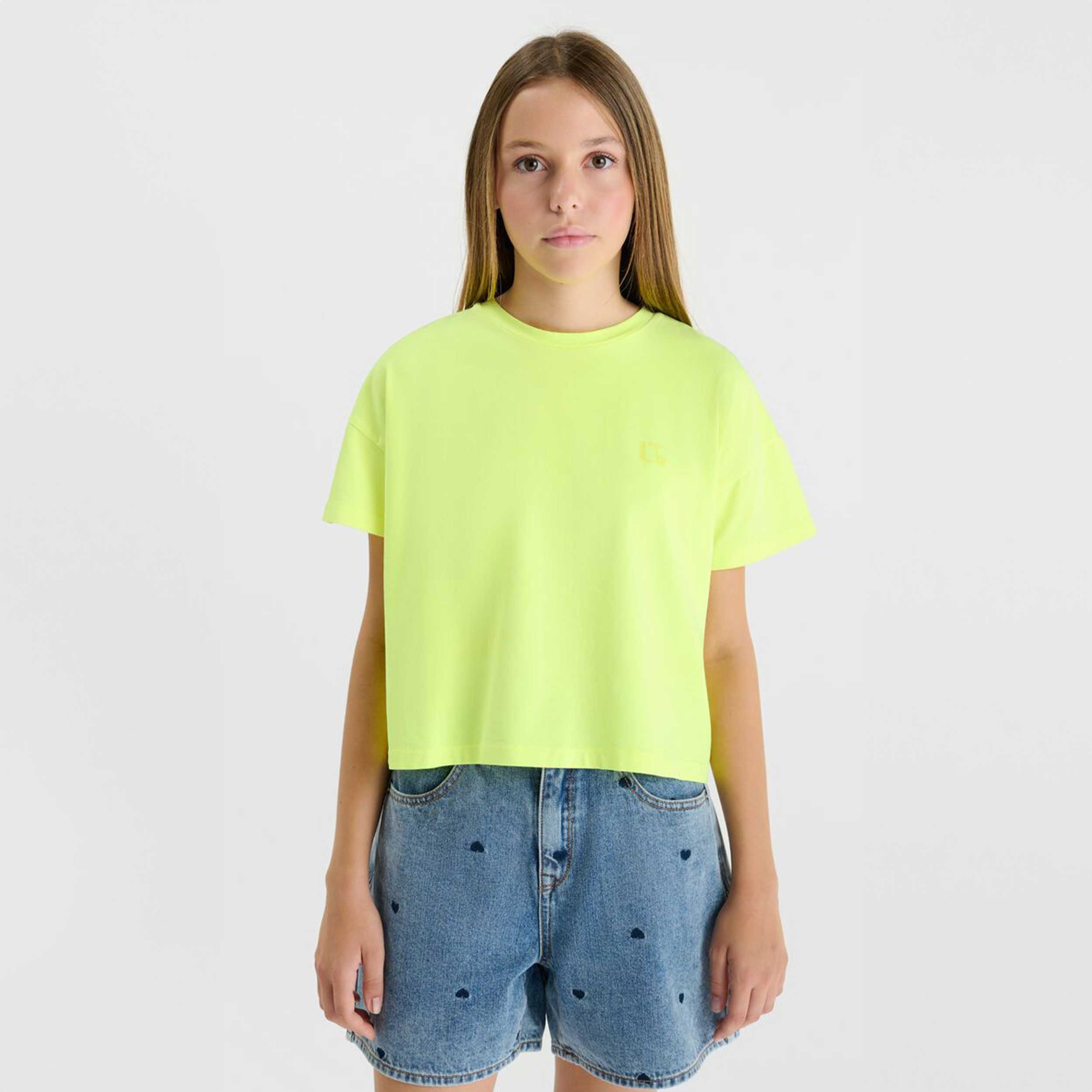 T-shirt Giallo Fluo Emilagi Firmata LE TEMPS DES CERISES