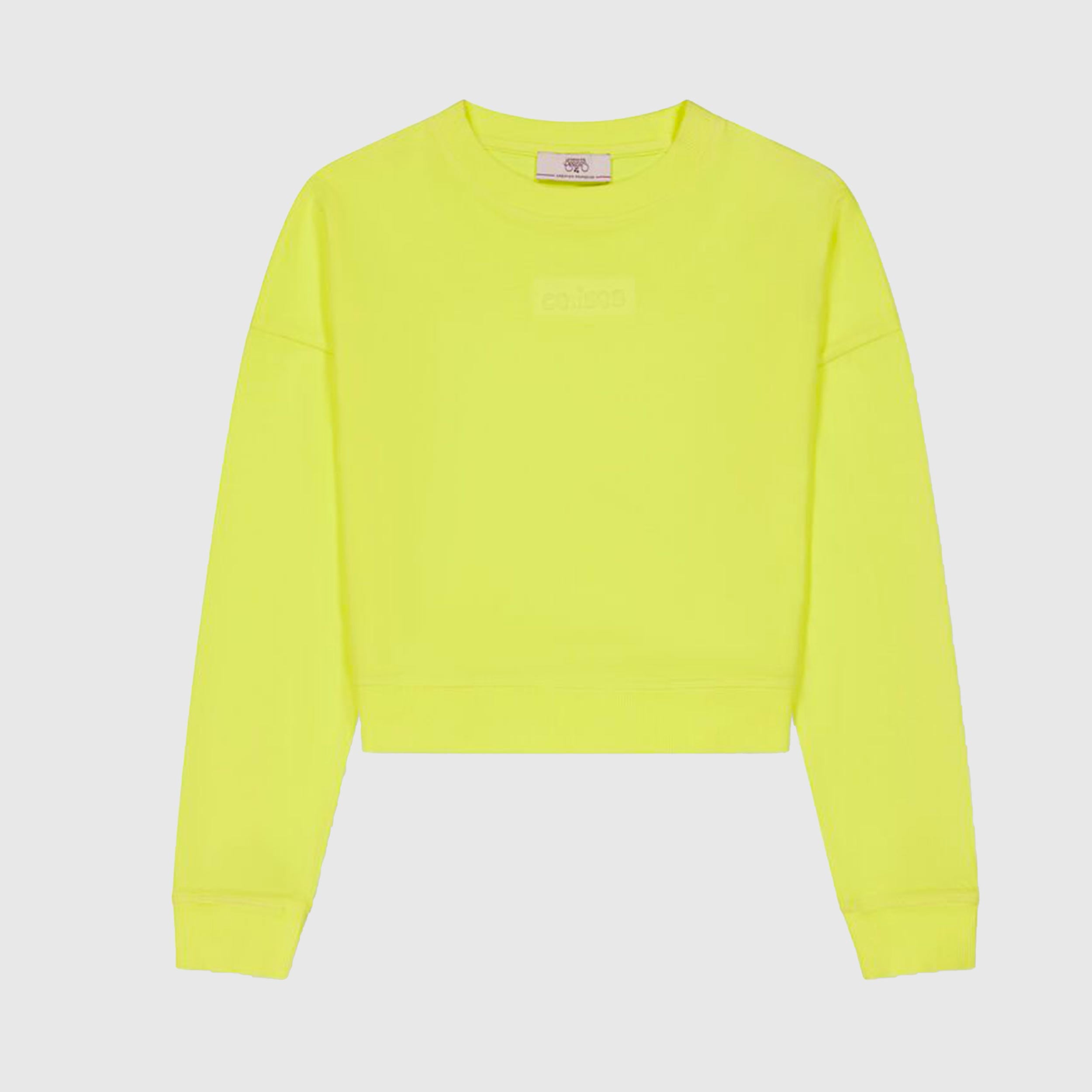 T-shirt Giallo Fluo con Stampa Firmata LES TEMPS DES CERISES