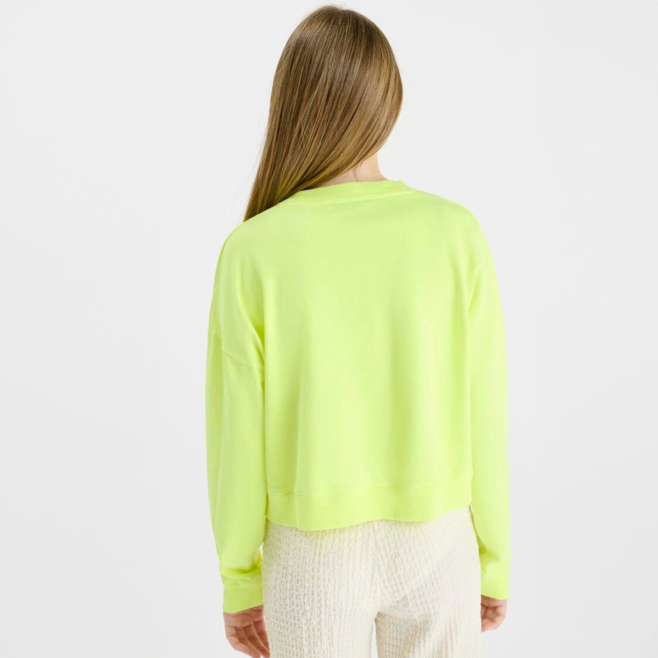 T-shirt Giallo Fluo con Stampa Firmata LES TEMPS DES CERISES