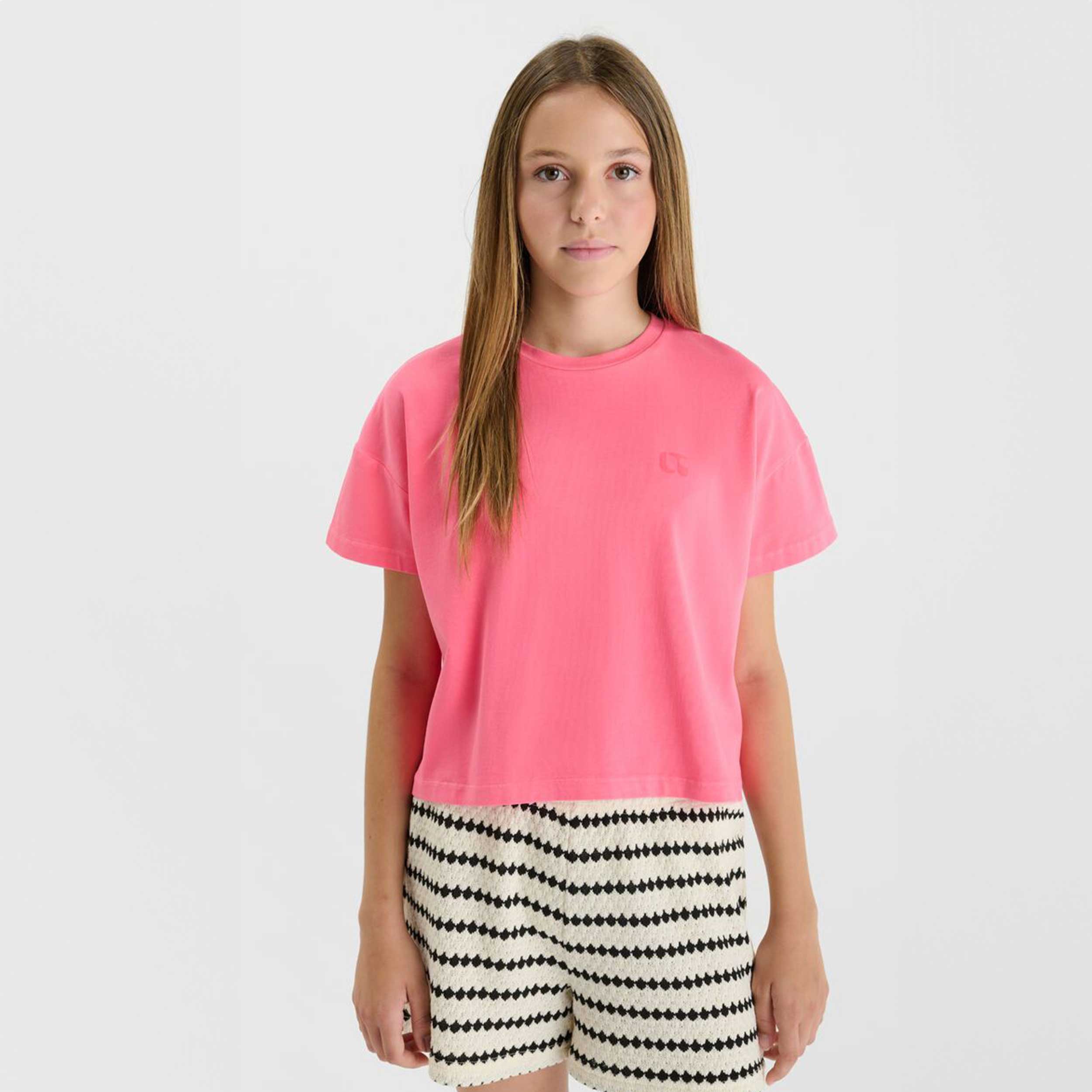 T-shirt Rosa Fluo Emilagi Firmata LE TEMPS DES CERISES