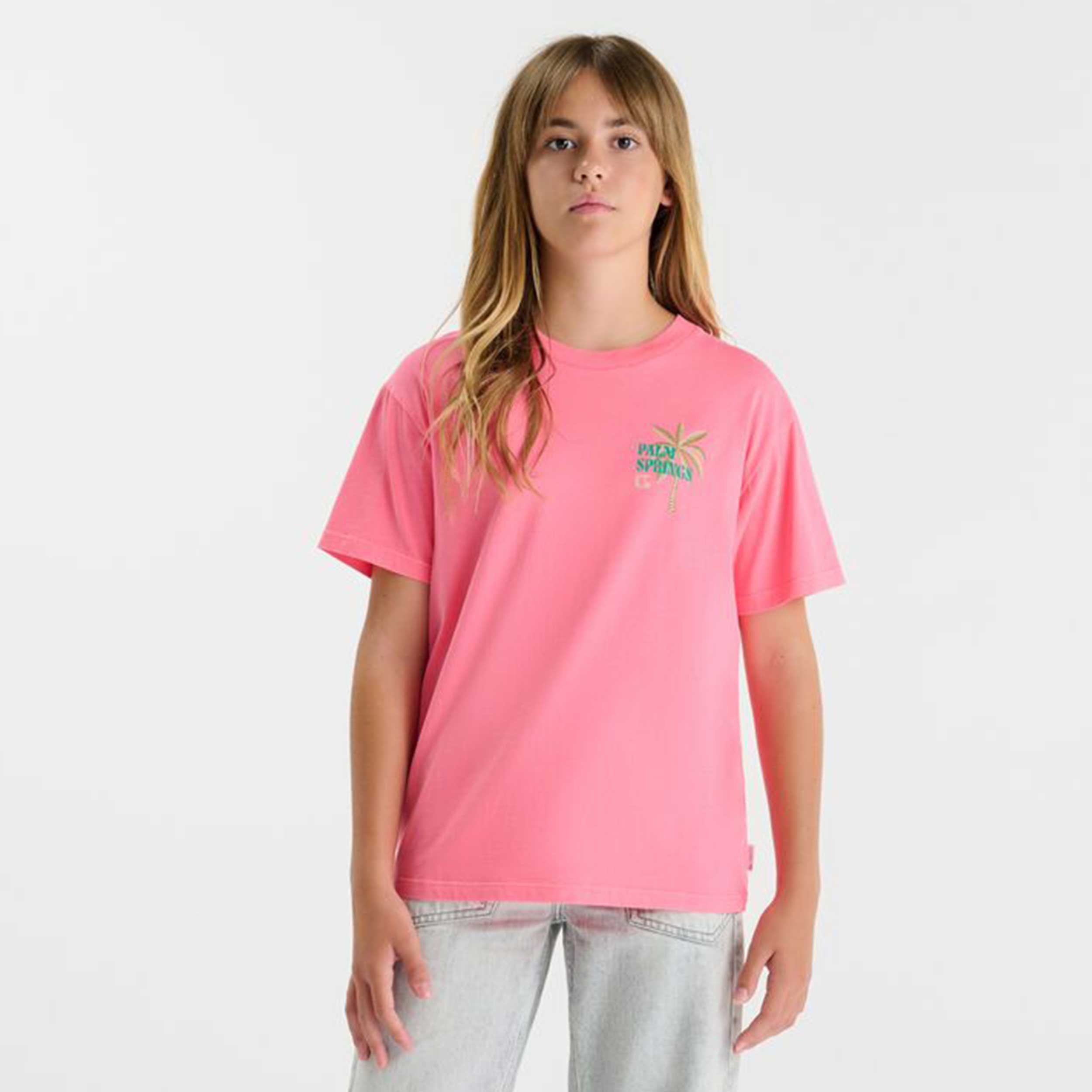 T-shirt Palmsgi Rosa Fluo Firmata LE TEMPS DES CERISES