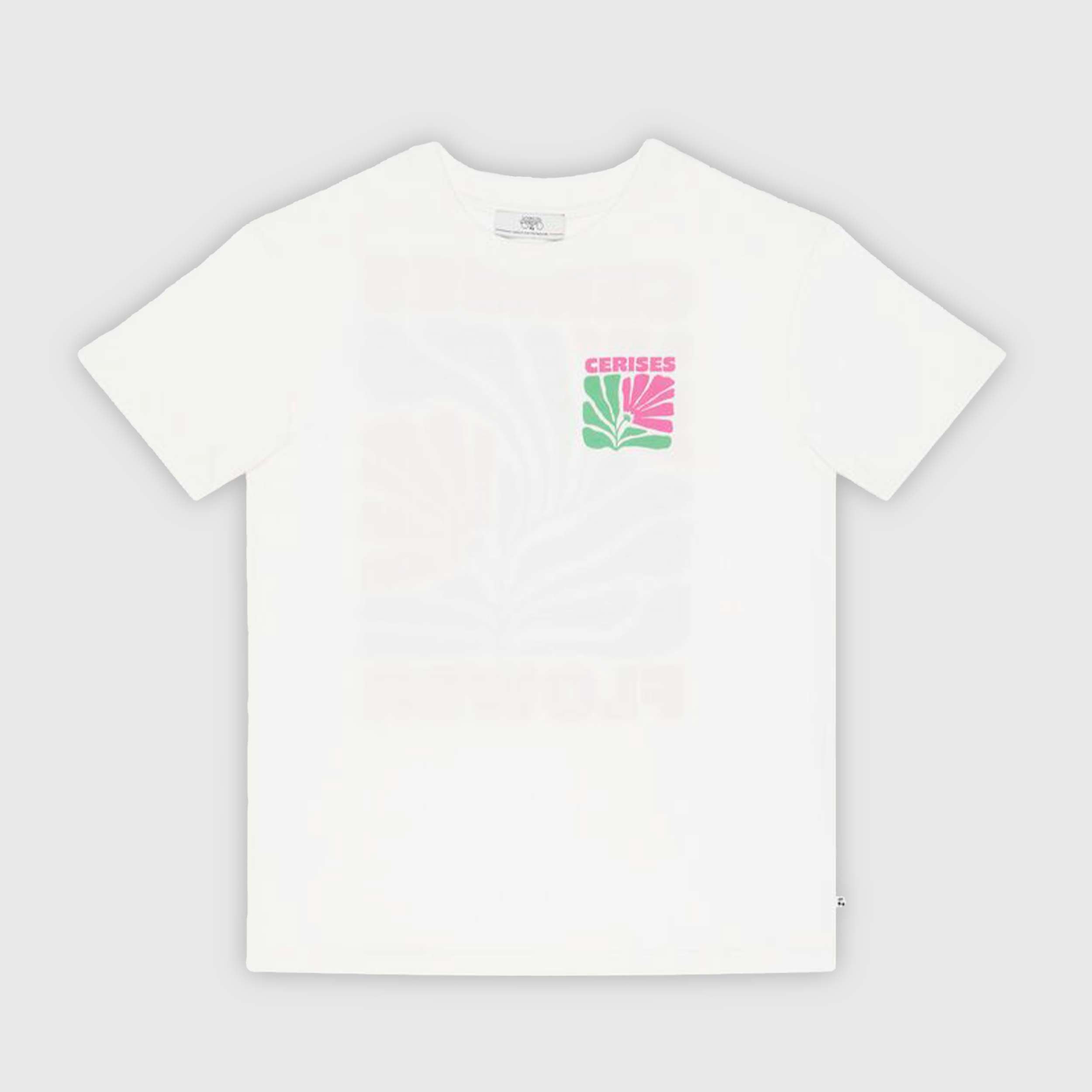 T-shirt Bianca con Stemma Iconico Firmata LE TEMPS DES CERISES