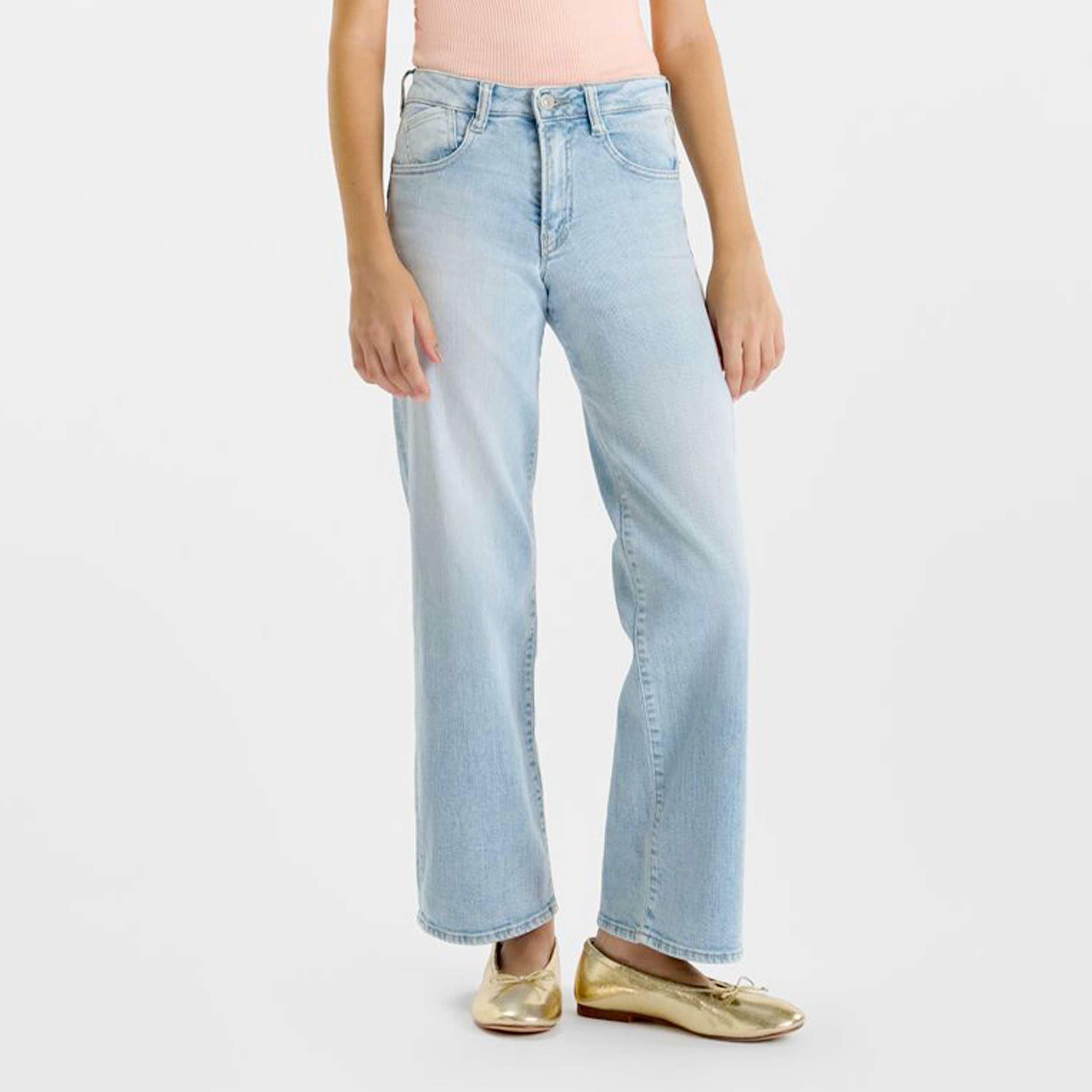 Jeans in Denim Chiaro Firmato LE TEMPS DES CERISES