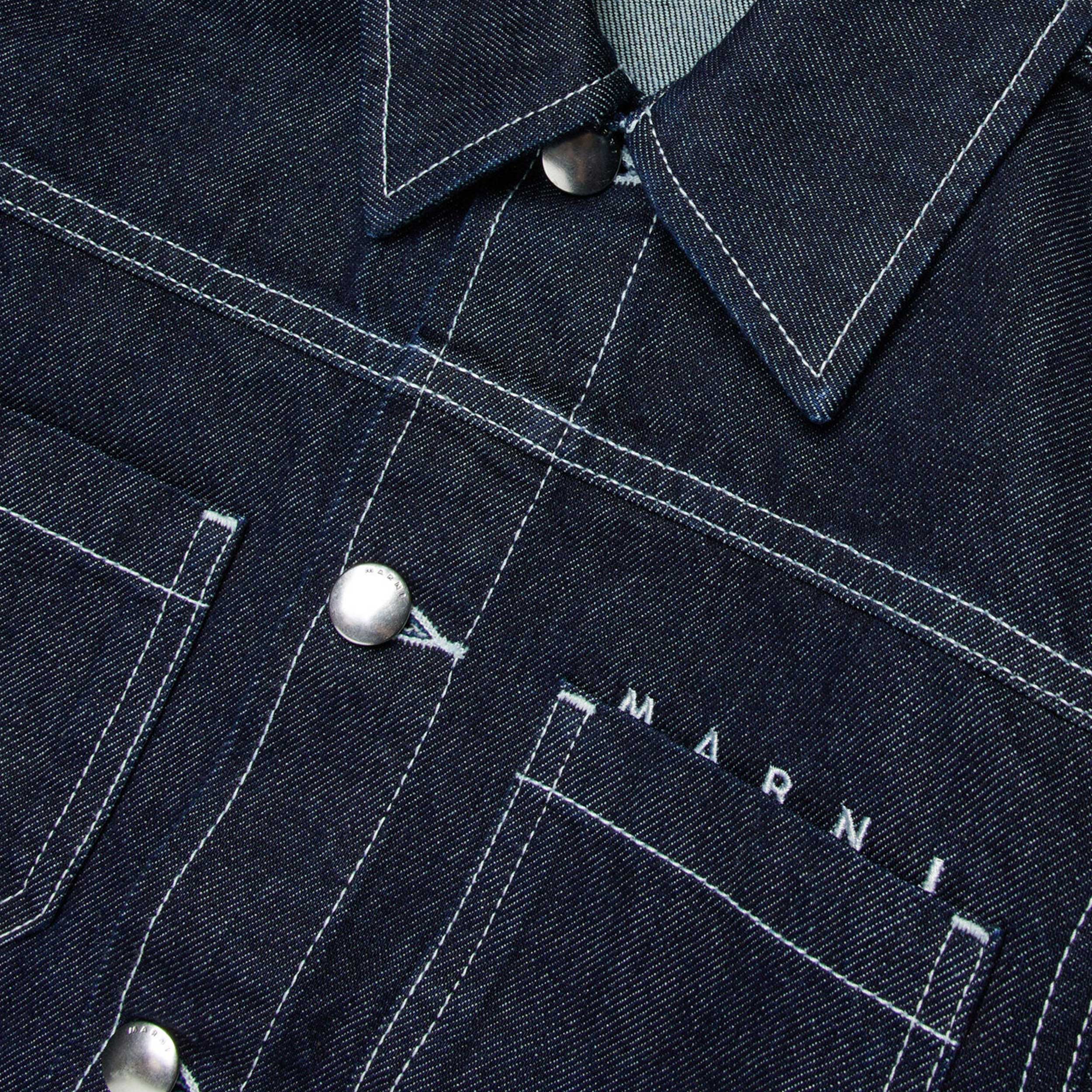 Giubbino di Jeans Rifinito in Impunture Firmato MARNI