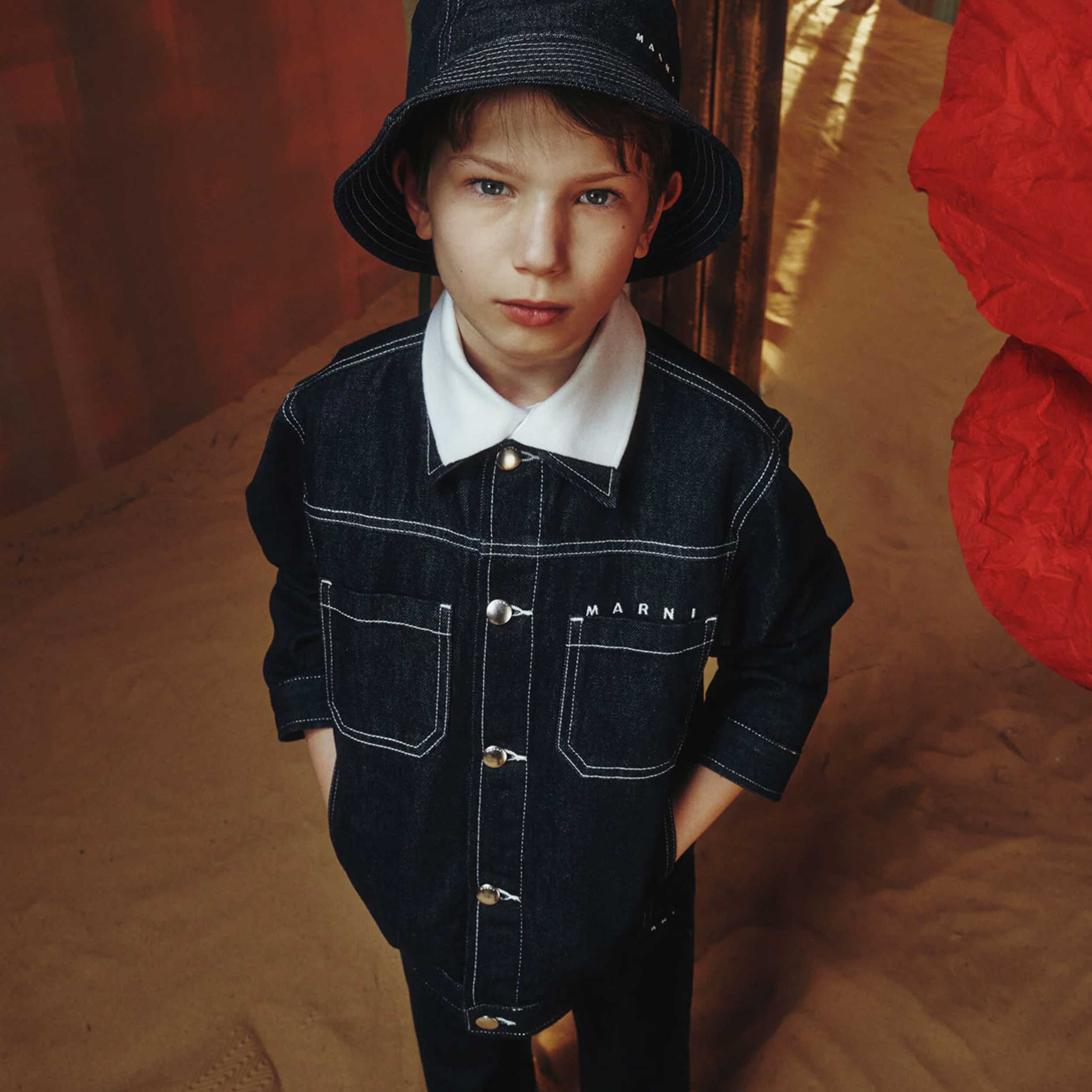 Giubbino di Jeans Rifinito in Impunture Firmato MARNI