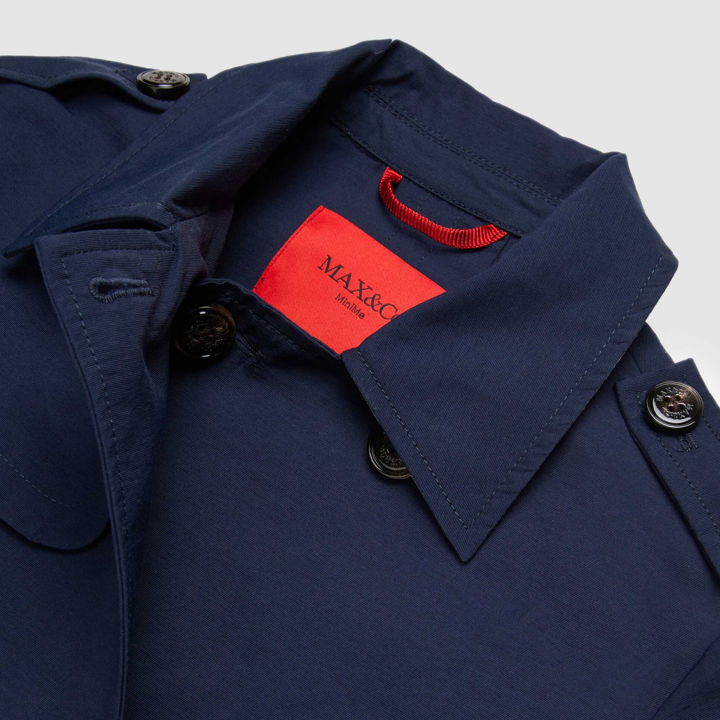 MAX AND CO. Double-Breasted Cropped Blue Jacket