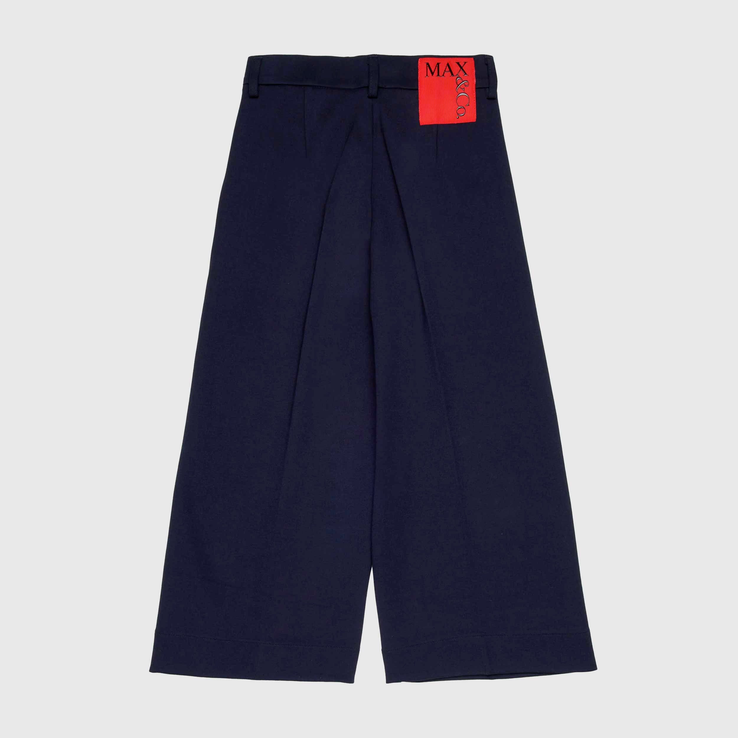 Pantalone Blu Con Logo In Contrasto Rosso firmato MAX AND CO