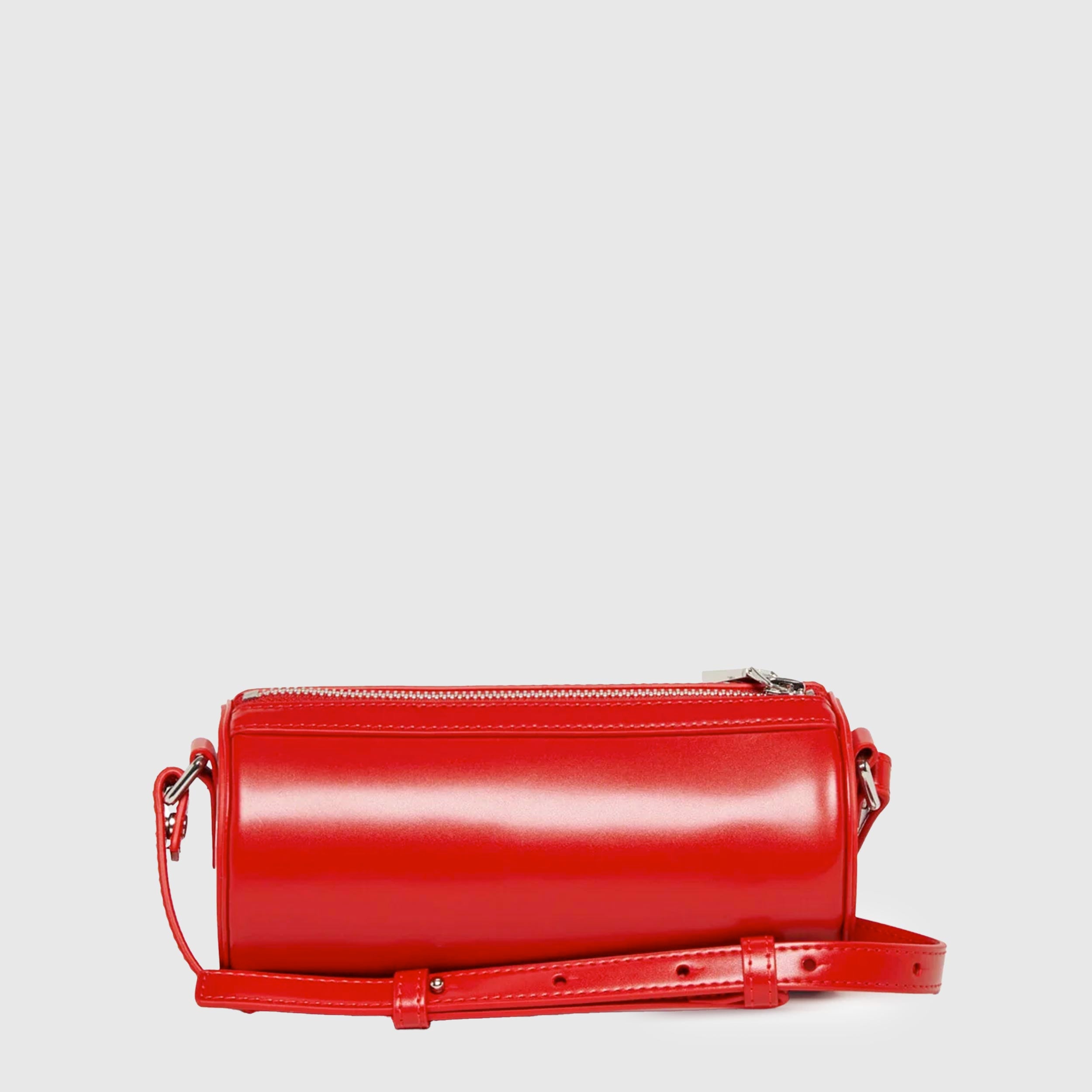 Red Cylinder Bag in Coated Fabric by MAX AND CO