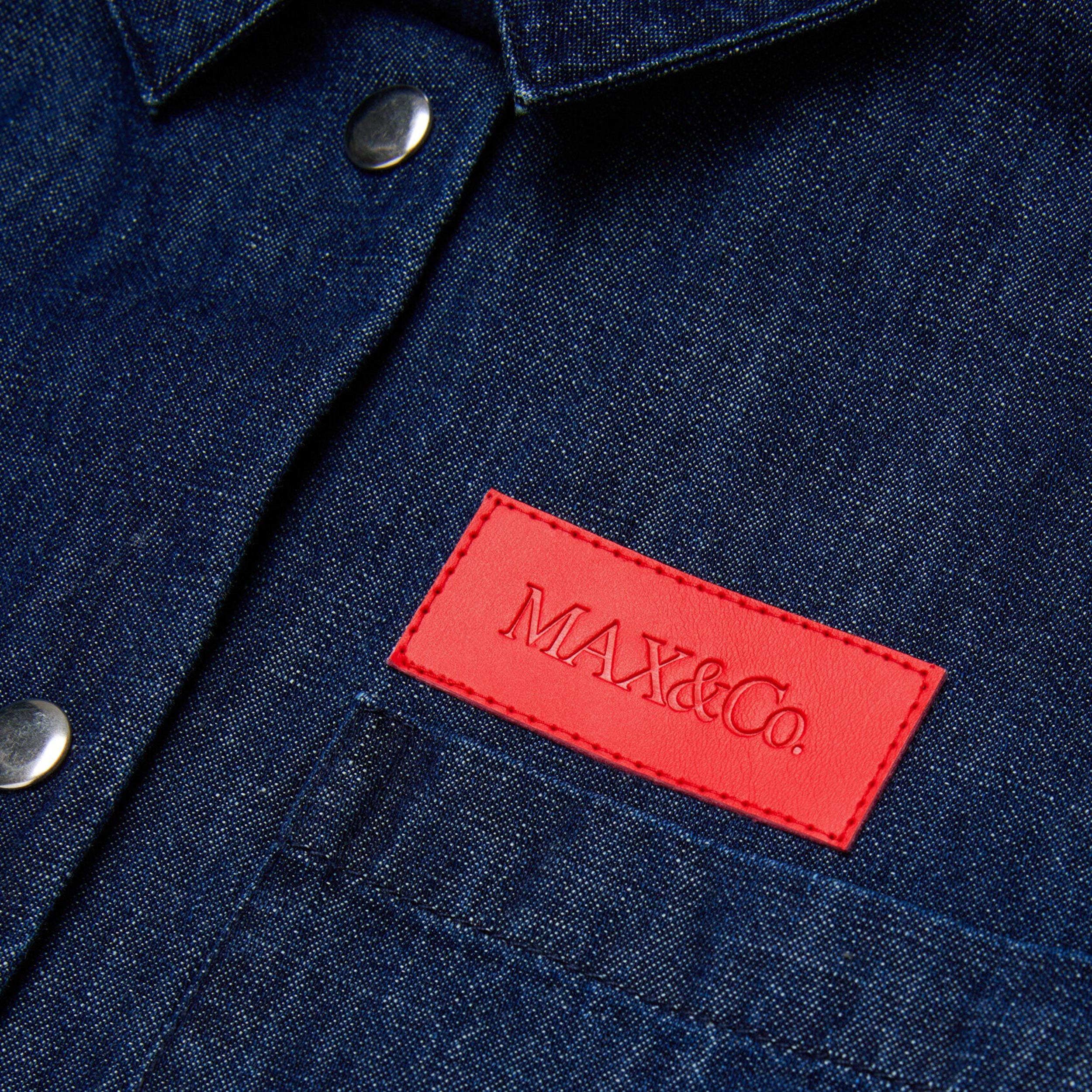 Camicia Blu con Logo Ricamato in Contrasto Firmata MAX AND CO