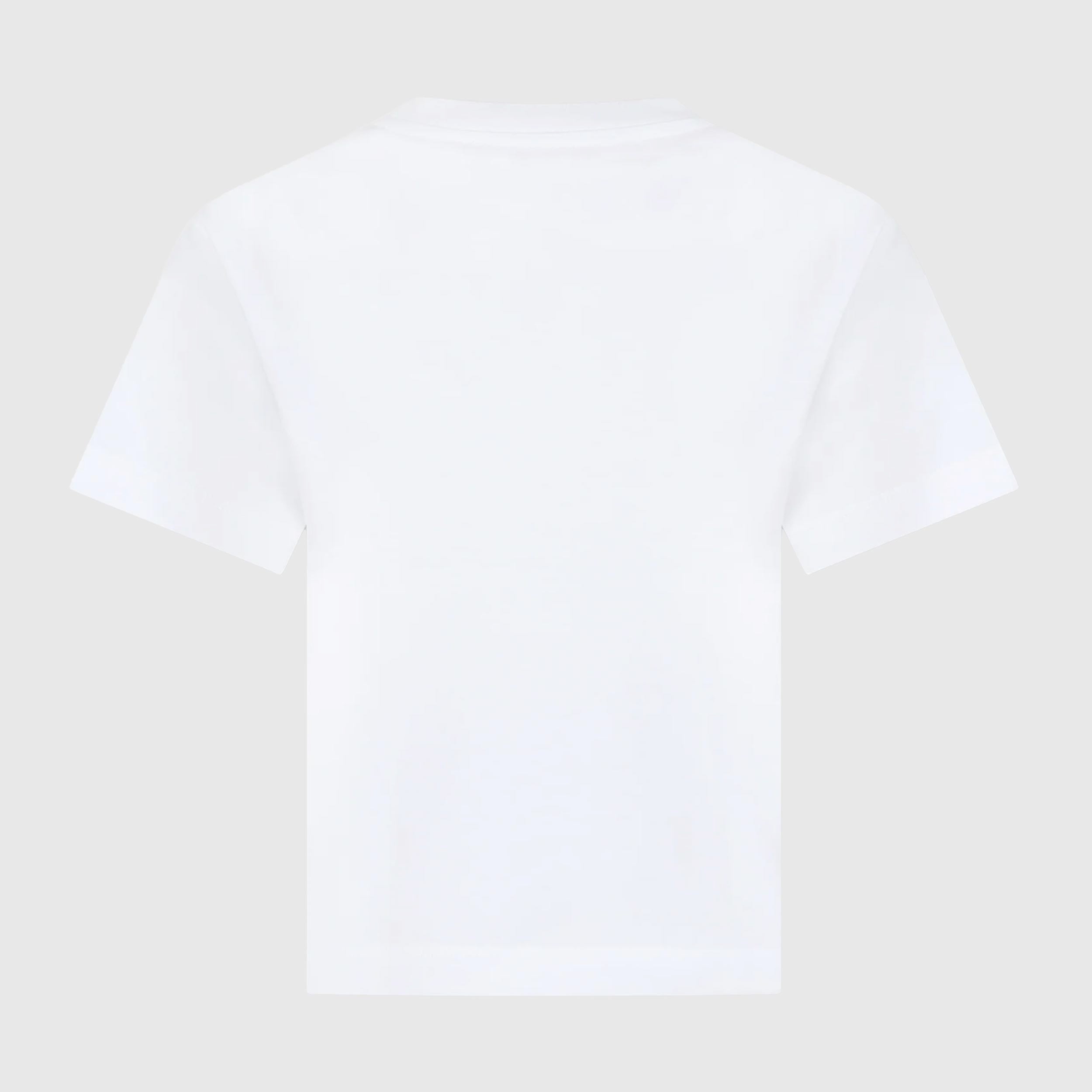 T-shirt Bianca con Maxi Logo Rosso e Nero Firmata MAX AND CO