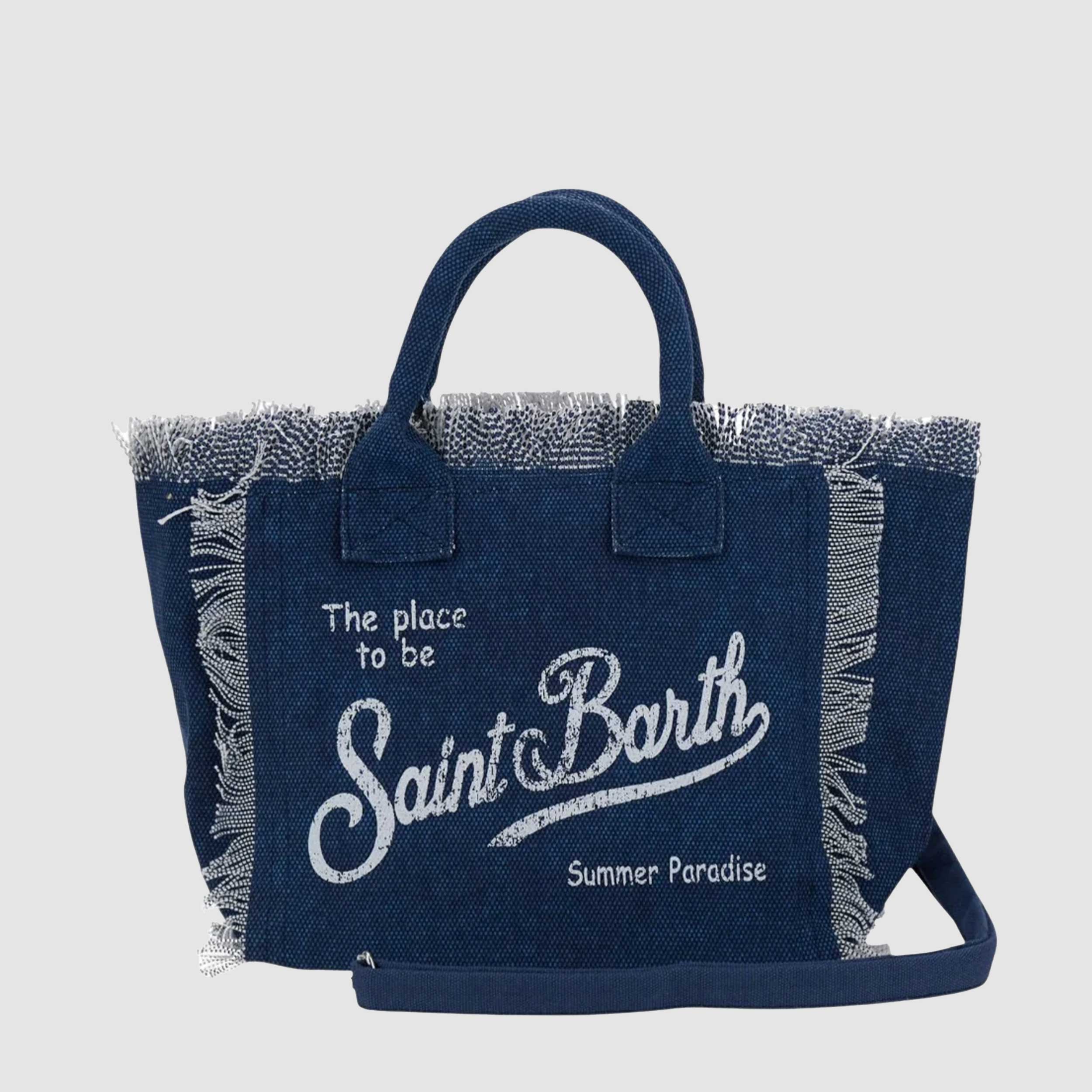 Borsa Indaco Tote Vanity in Canvas Firmata MC2 SAINT BARTH