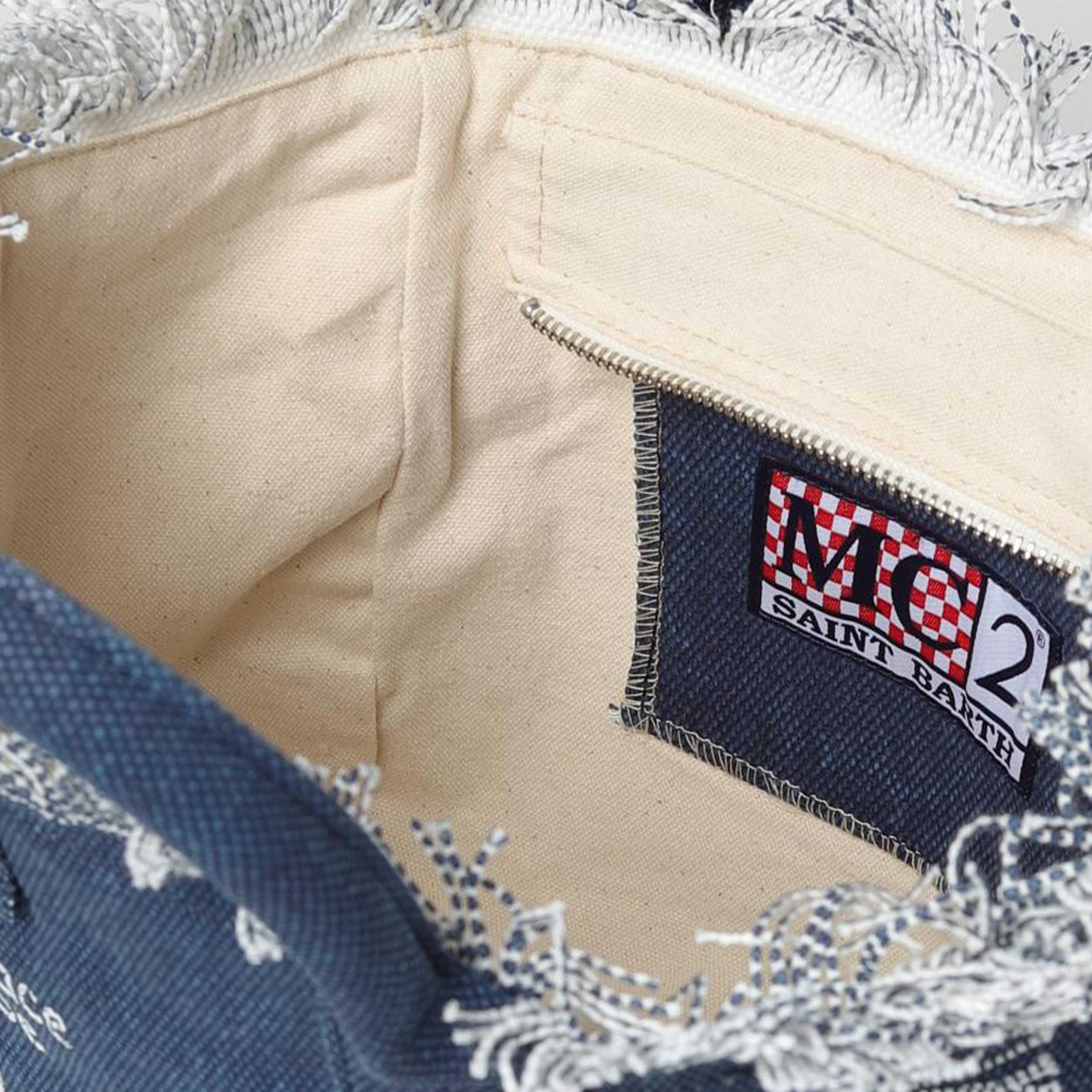 MC2 SAINT BARTH Indigo Colette Tote Bag in Canvas