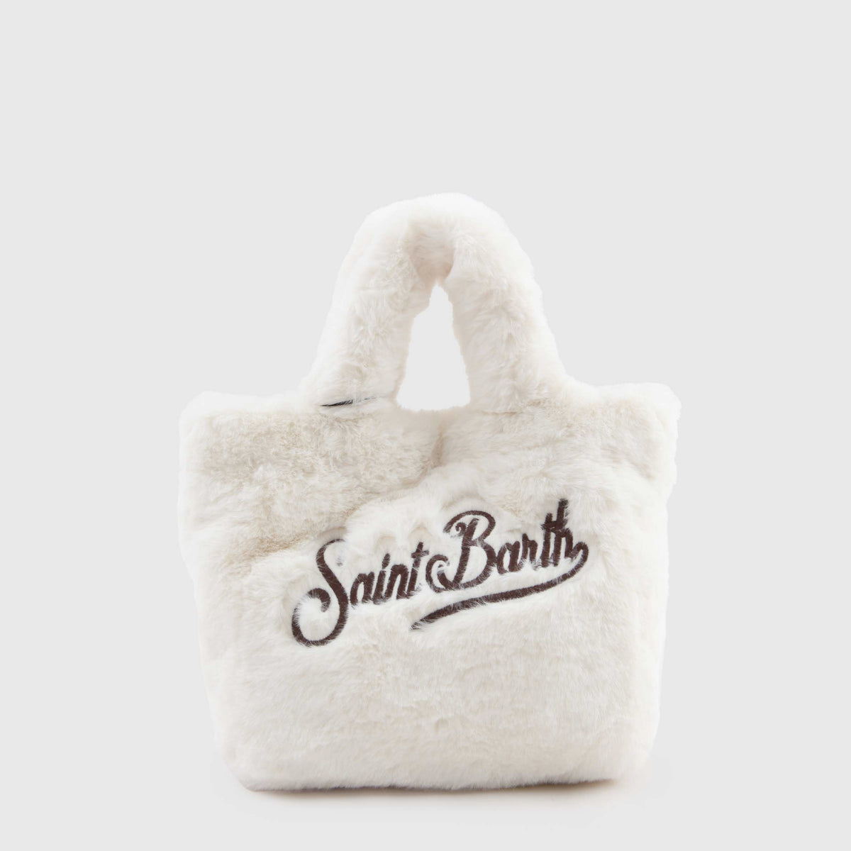 White Vanity Mini Soft Fur Bag for Girl MC2 SAINT BARTH