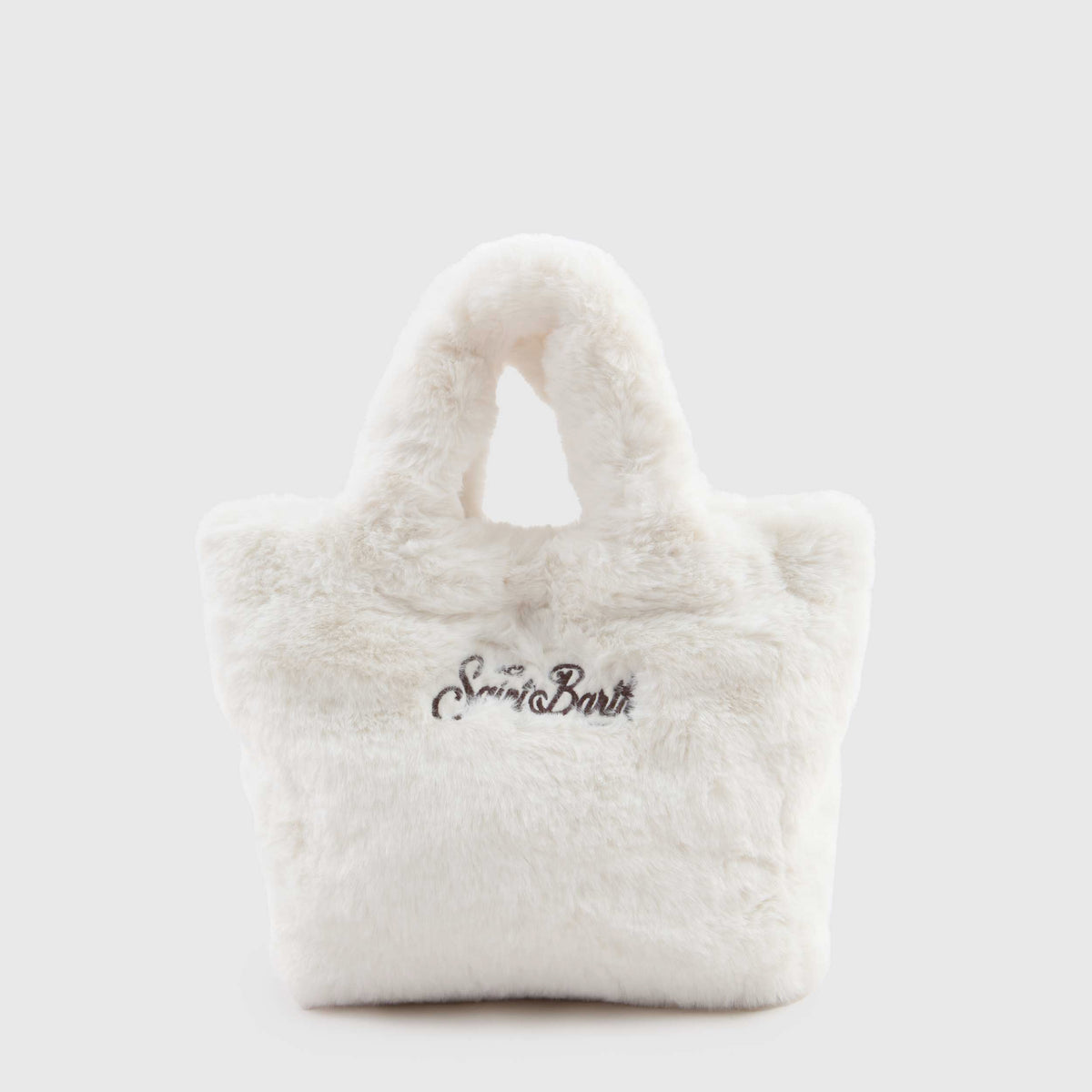 White Vanity Mini Soft Fur Bag for Girl MC2 SAINT BARTH