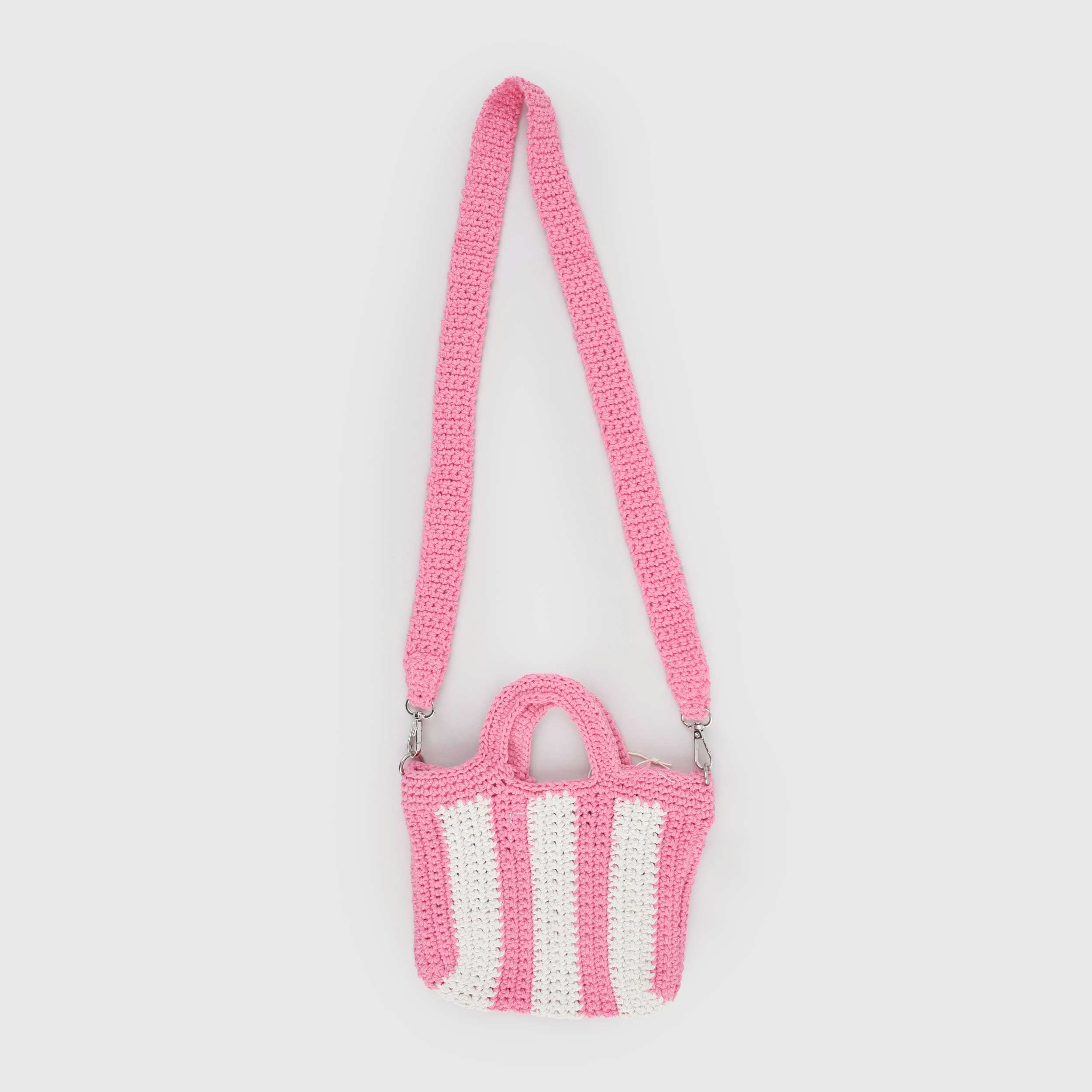 Borsa Bianca e Rosa Uncinetto Firmata MC2 SAINT BARTH