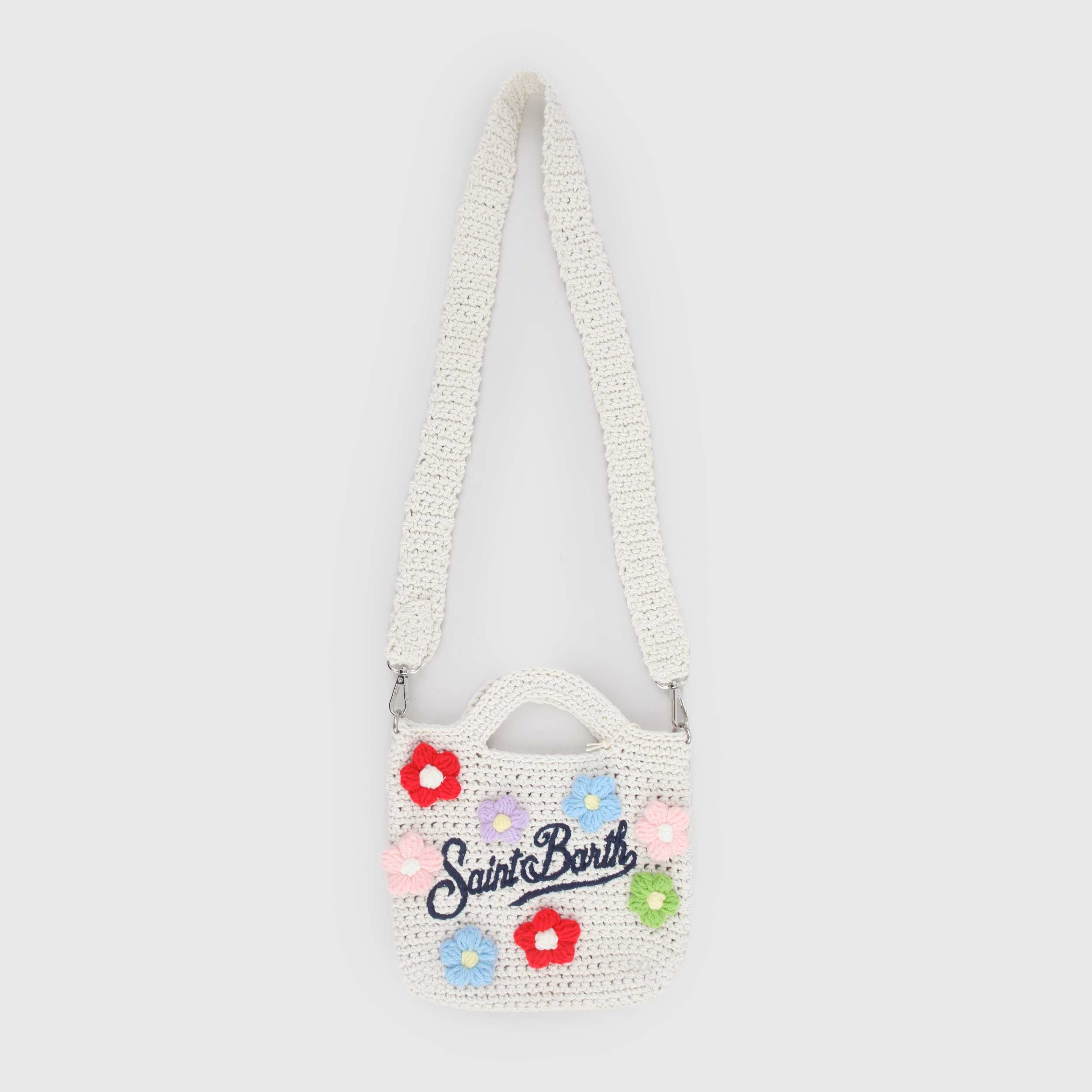 Borsa Tote Beige Design a Uncinetto Firmata MC2 SAINT BARTH