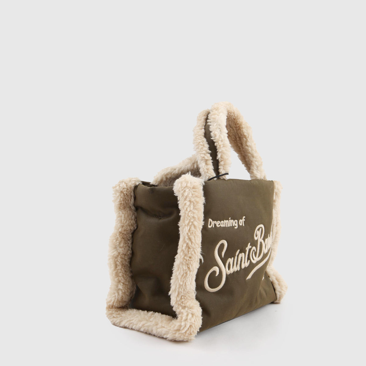 MC2 SAINT BARTH Mini Vanity Soft Fur Green Bag for Girls