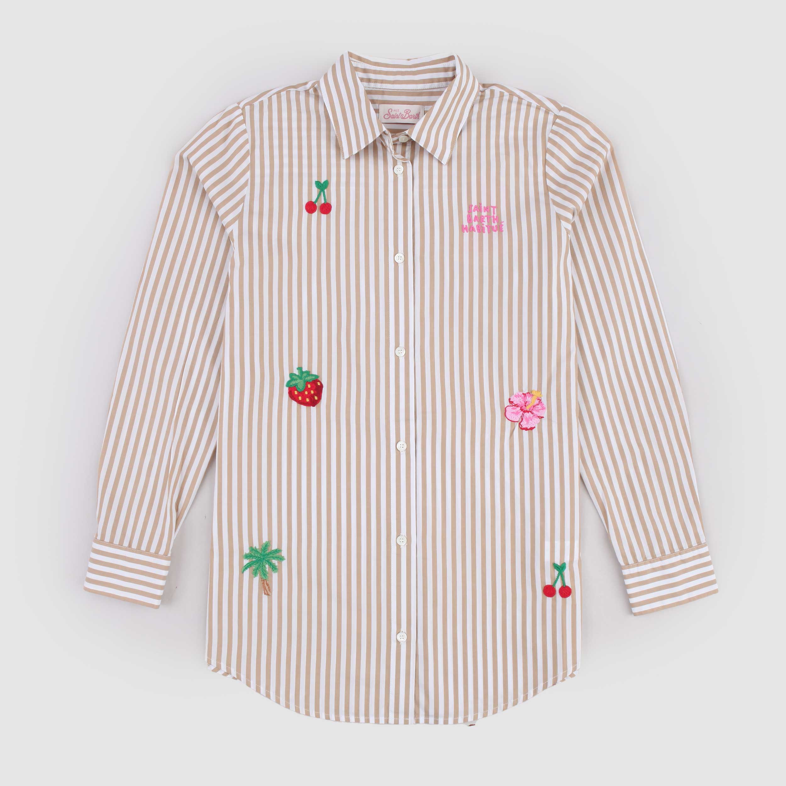 Abito Beige e Bianco con Ricami Firmato MC2 SAINT BARTH