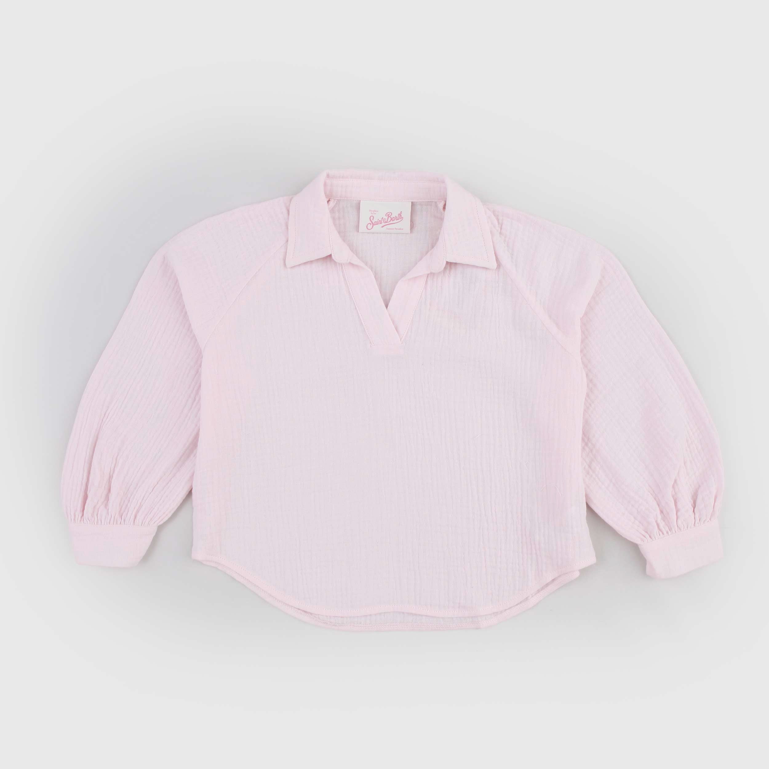Camicia Rosa Drappeggiata Firmata MC2 SAINT BARTH