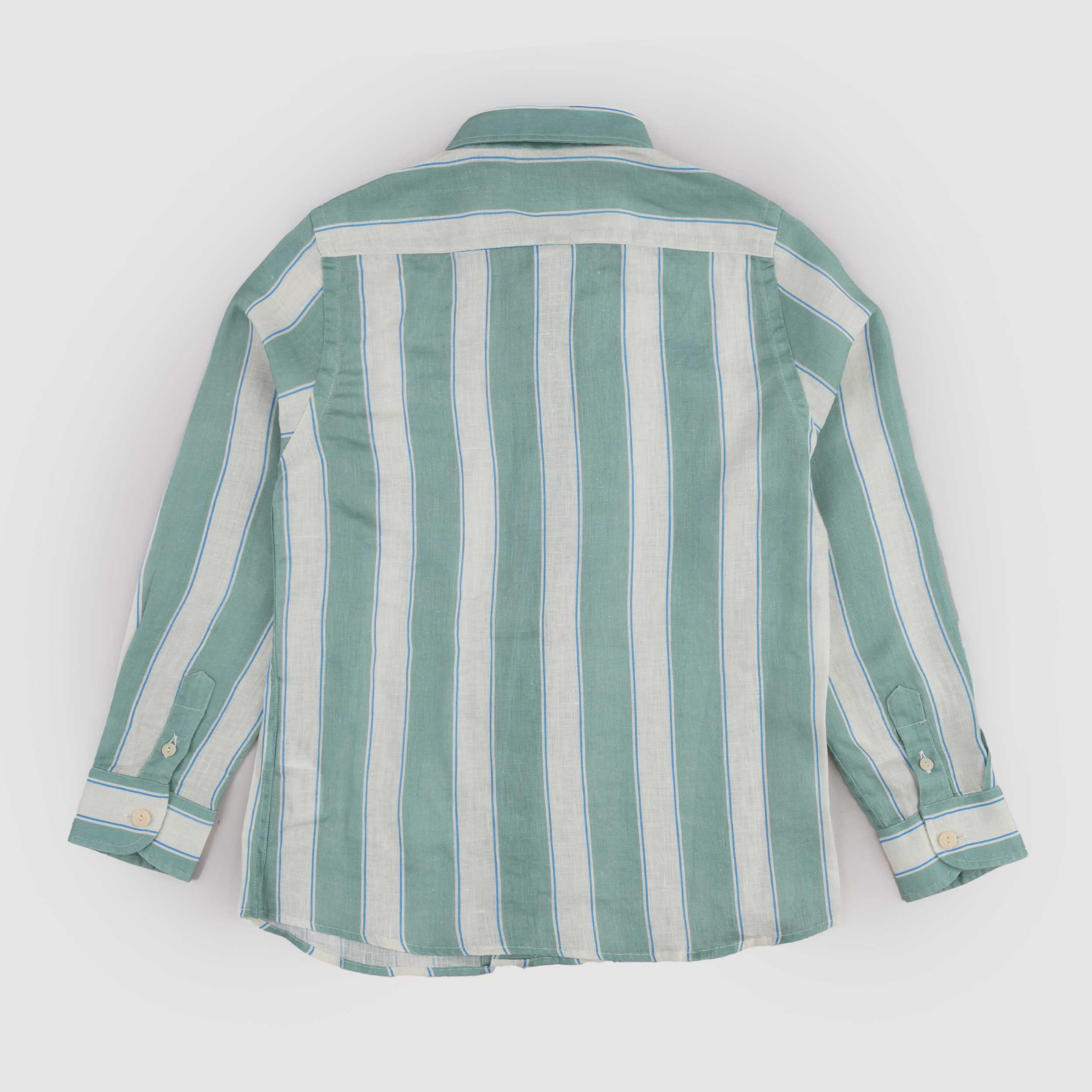 Camicia Beige e Verde in Lino Firmata MC2 SAINT BARTH