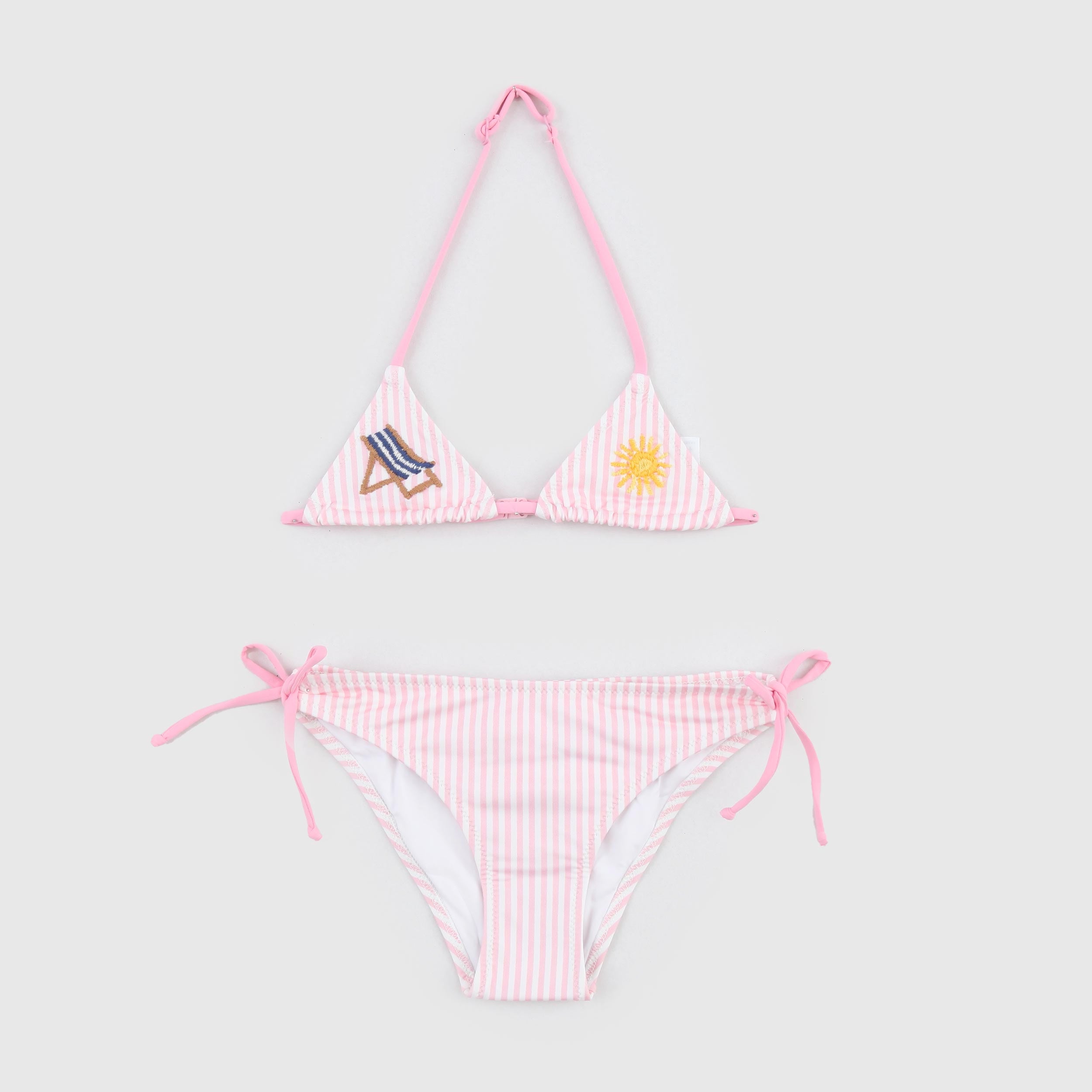 Costume Bianco e Rosa a Righe Firmato MC2 SAINT BARTH