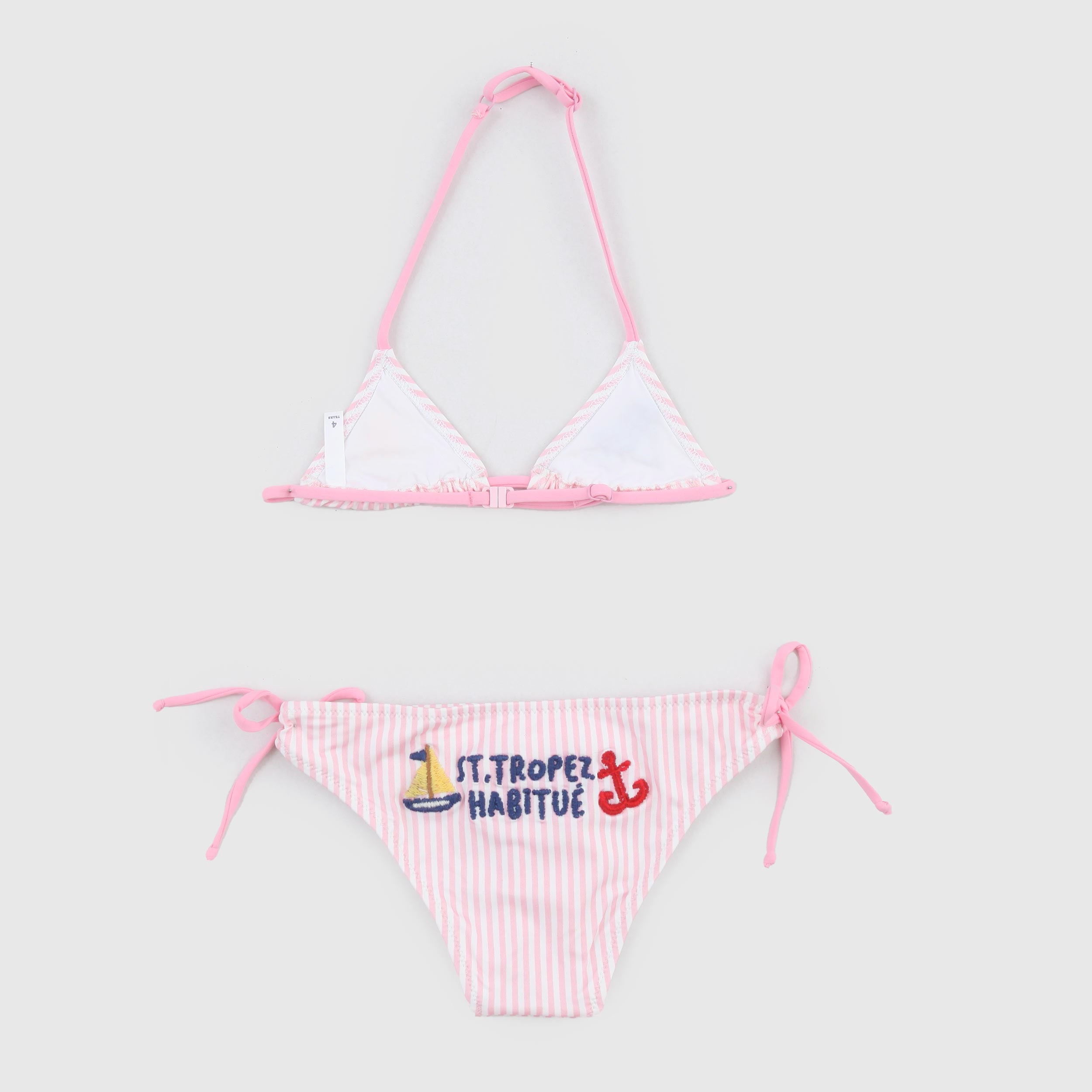 Costume Bianco e Rosa a Righe Firmato MC2 SAINT BARTH