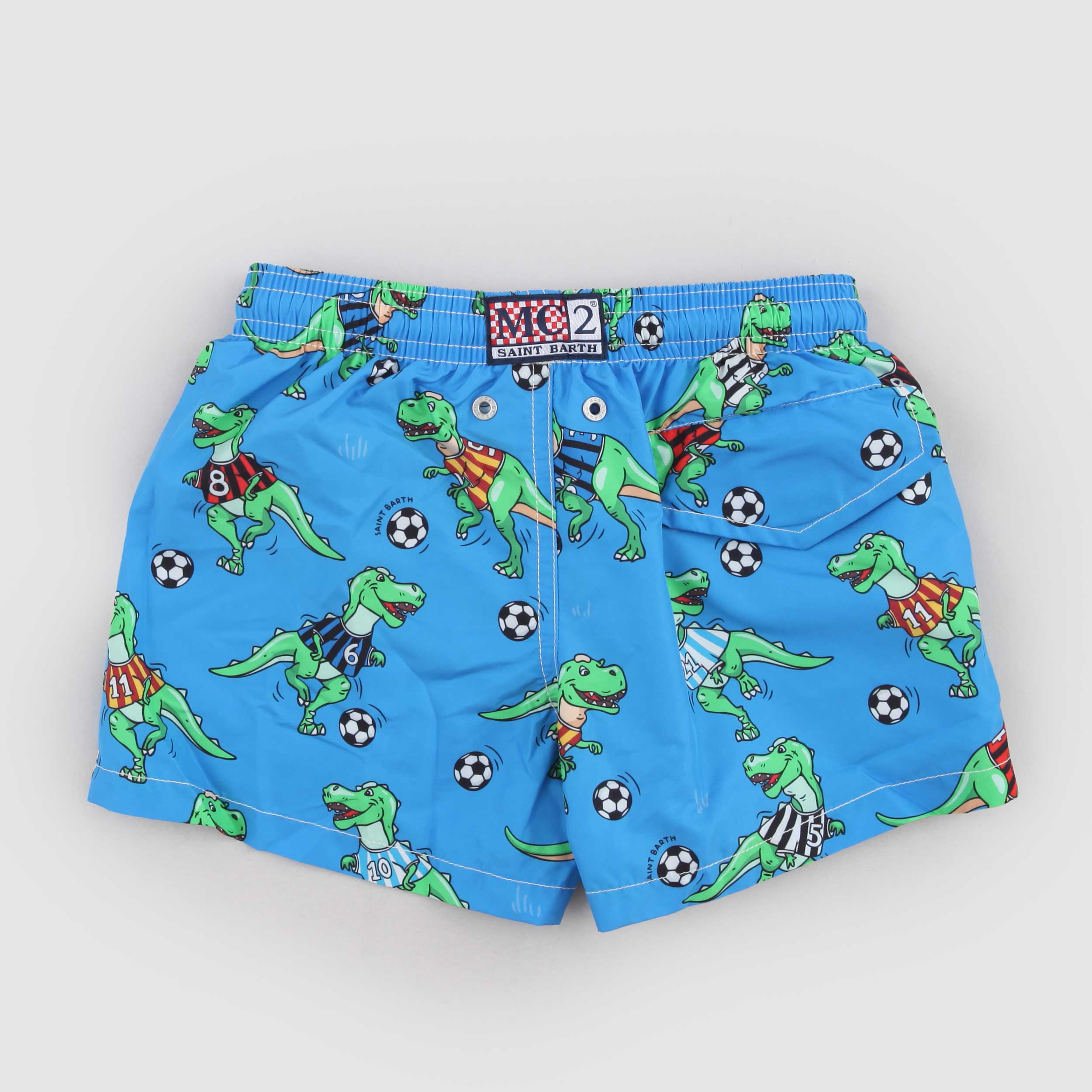 Light Blue Swimsuit with MC2 SAINT BARTH Signature Crocodile