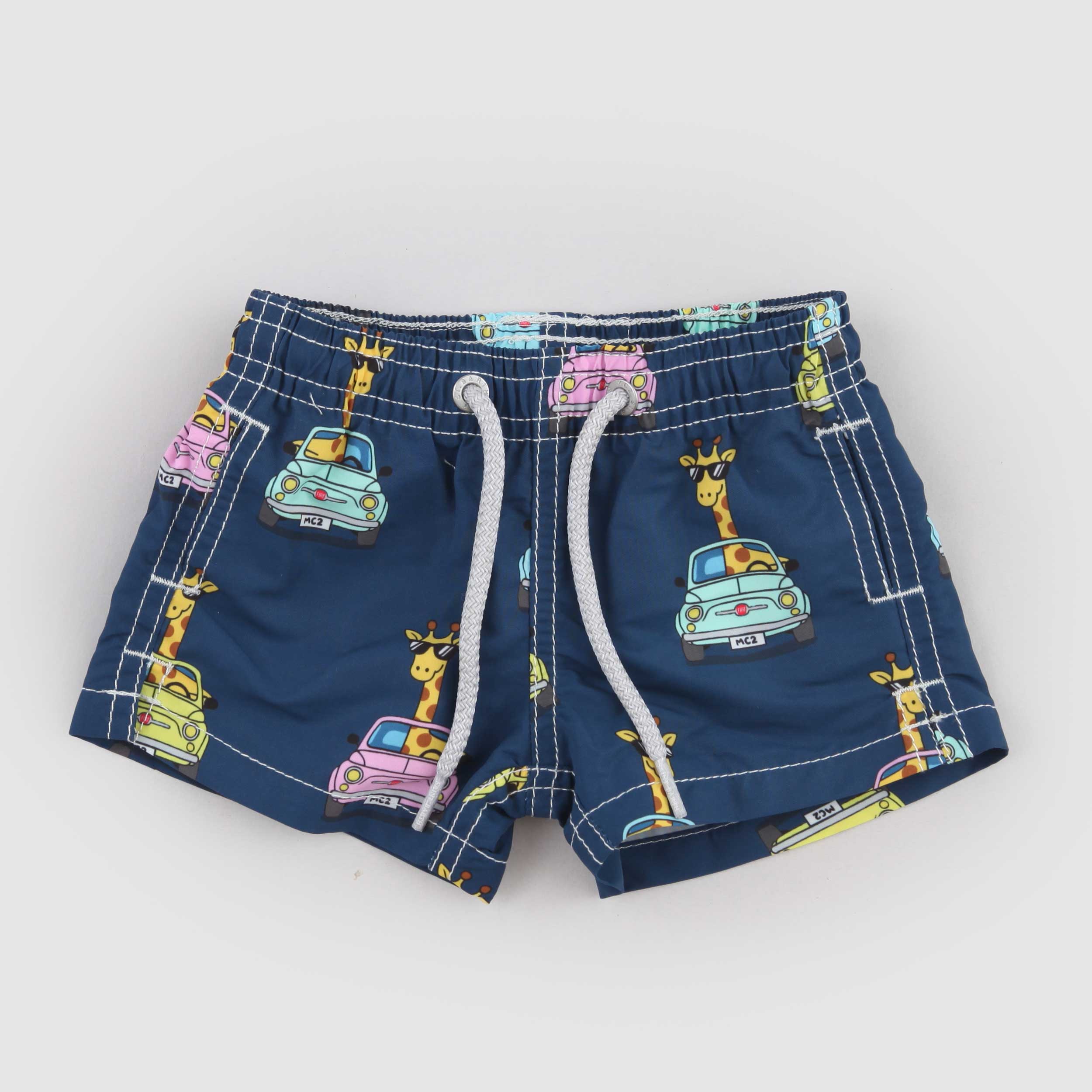 Blue Swimsuit with Giraffe Print by MC2 SAINT BARTH