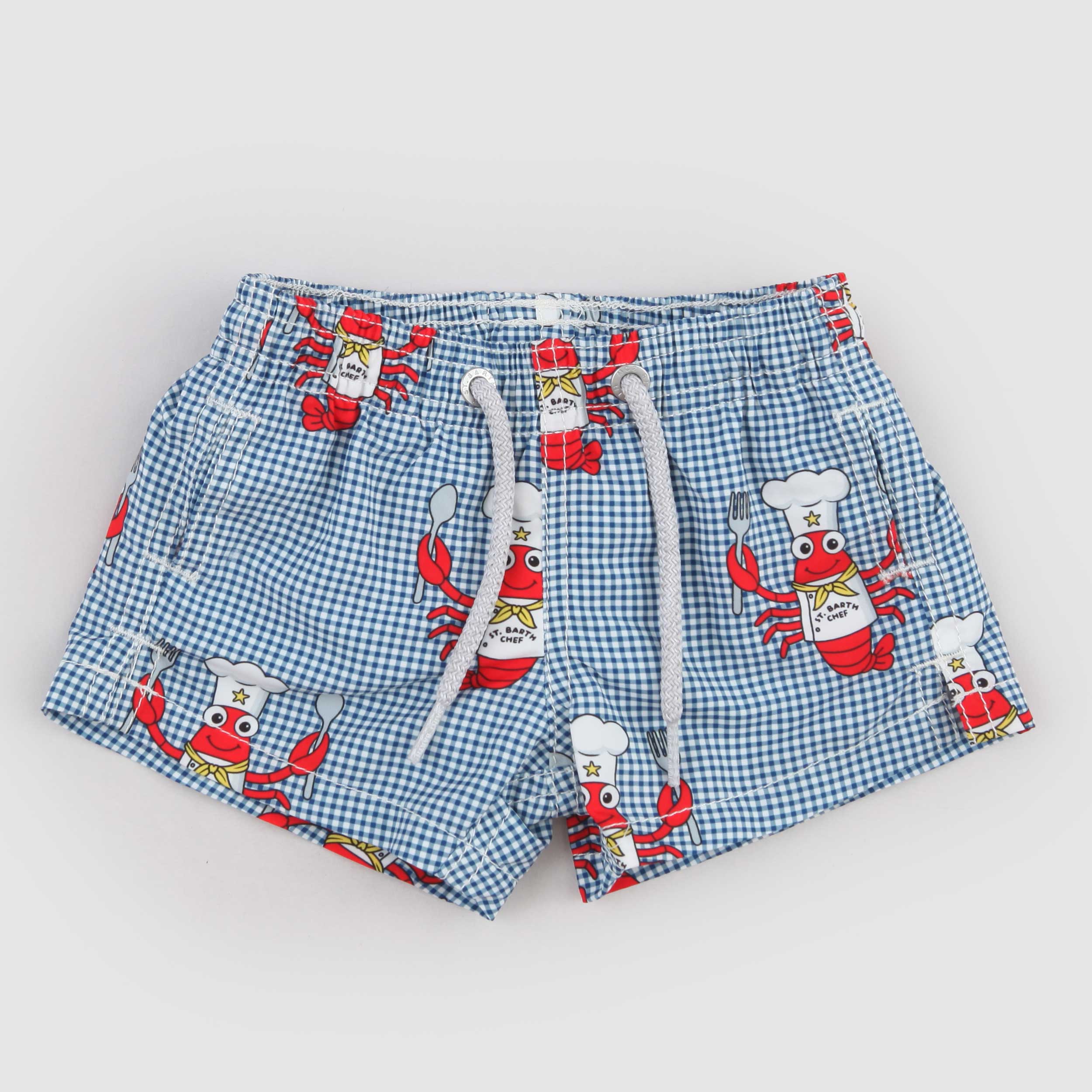 MC2 SAINT BARTH Blue and White Crab Signature Swimsuit