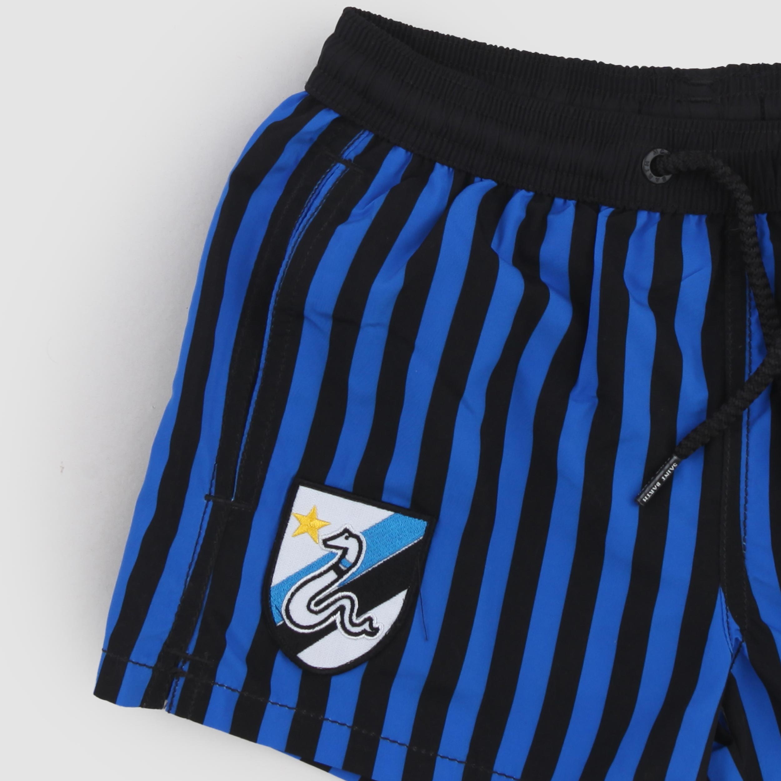 Black and Blue Striped Swimsuit By MC2 SAINT BARTH