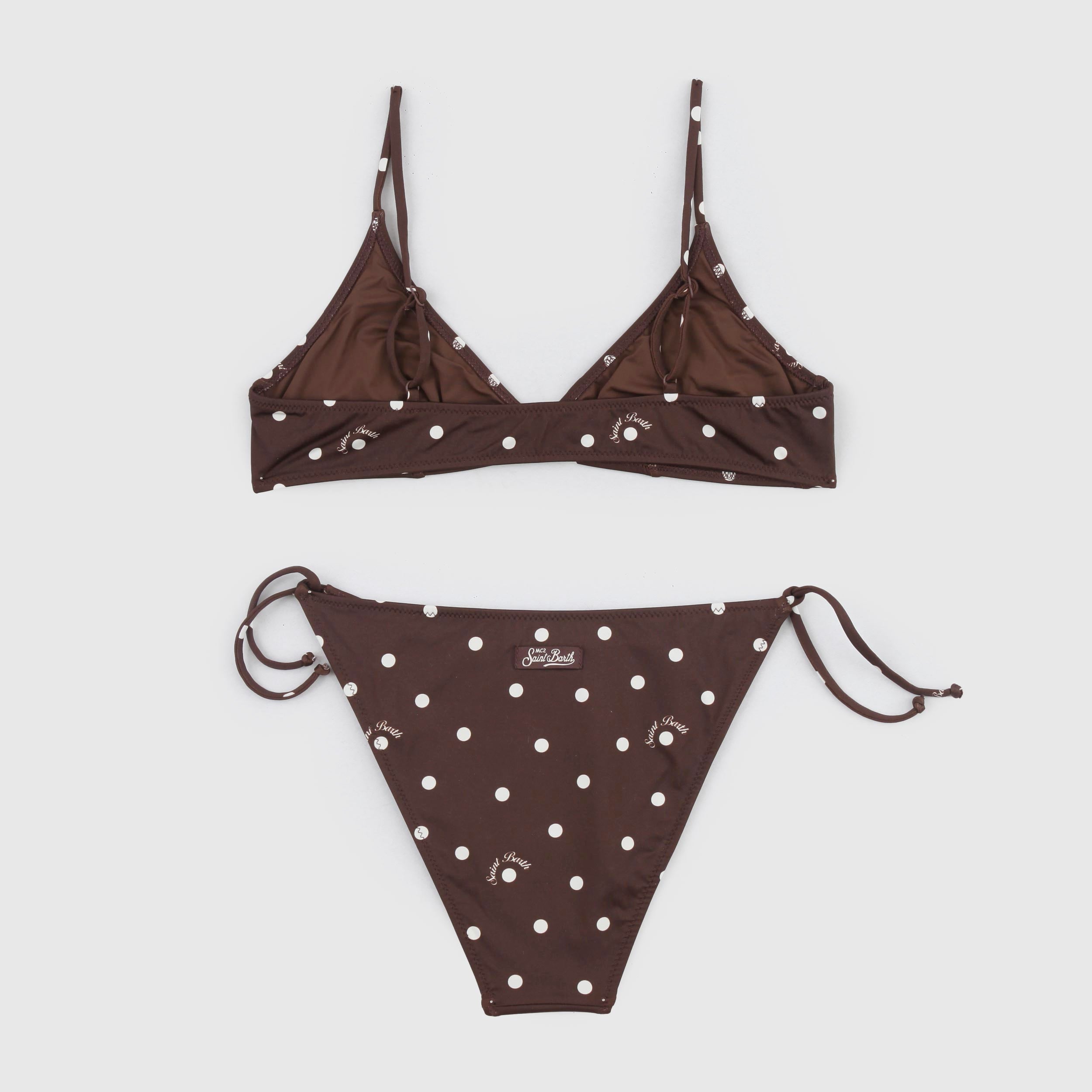 Costume Marrone con Pois Firmato MC2 SAINT BARTH