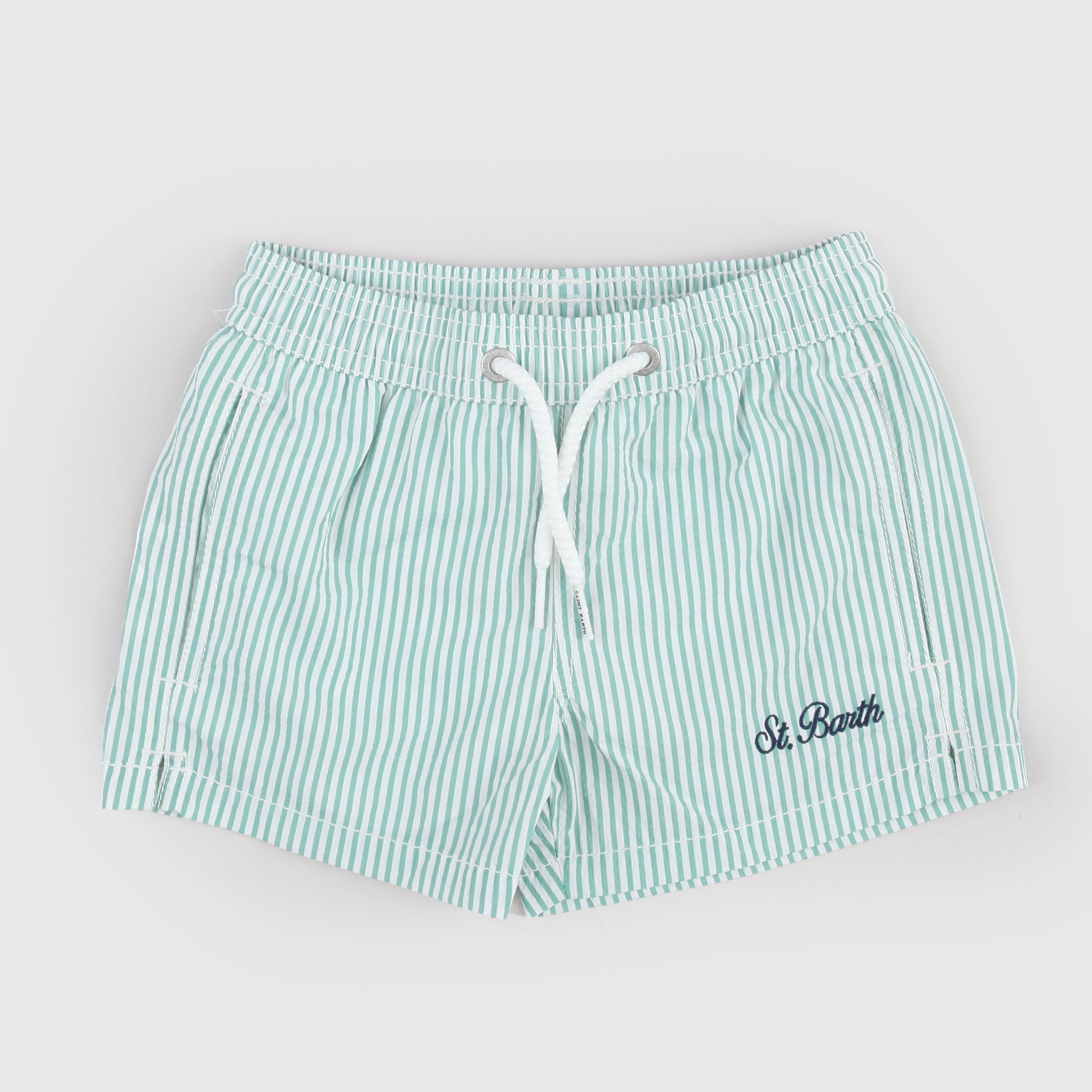 Costumino Verde e Bianco Firmato MC2 SAINT BARTH