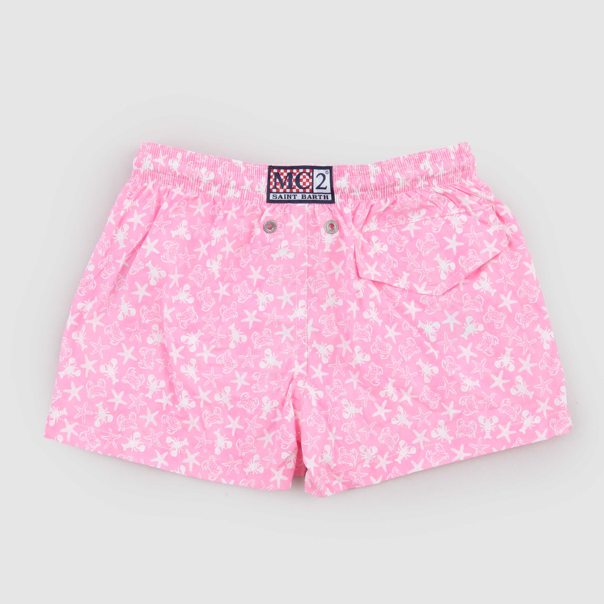 Pink Crab Print Swimsuit by MC2 SAINT BARTH