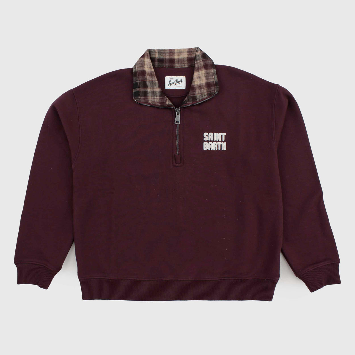 Color Vinaccio Sweatshirt Polo Model for Boys by MC2 SAINT BARTH