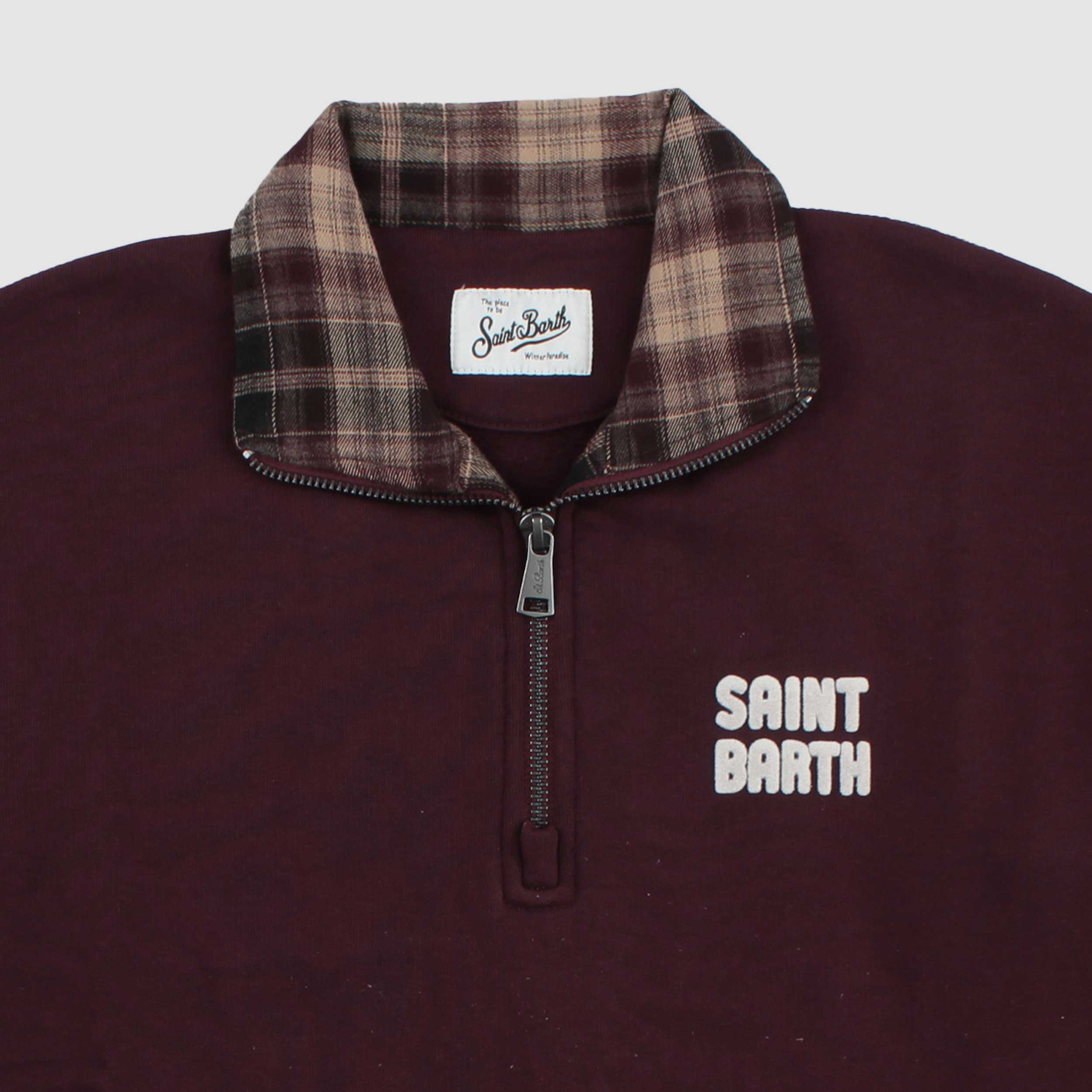 Color Vinaccio Sweatshirt Polo Model for Boys by MC2 SAINT BARTH