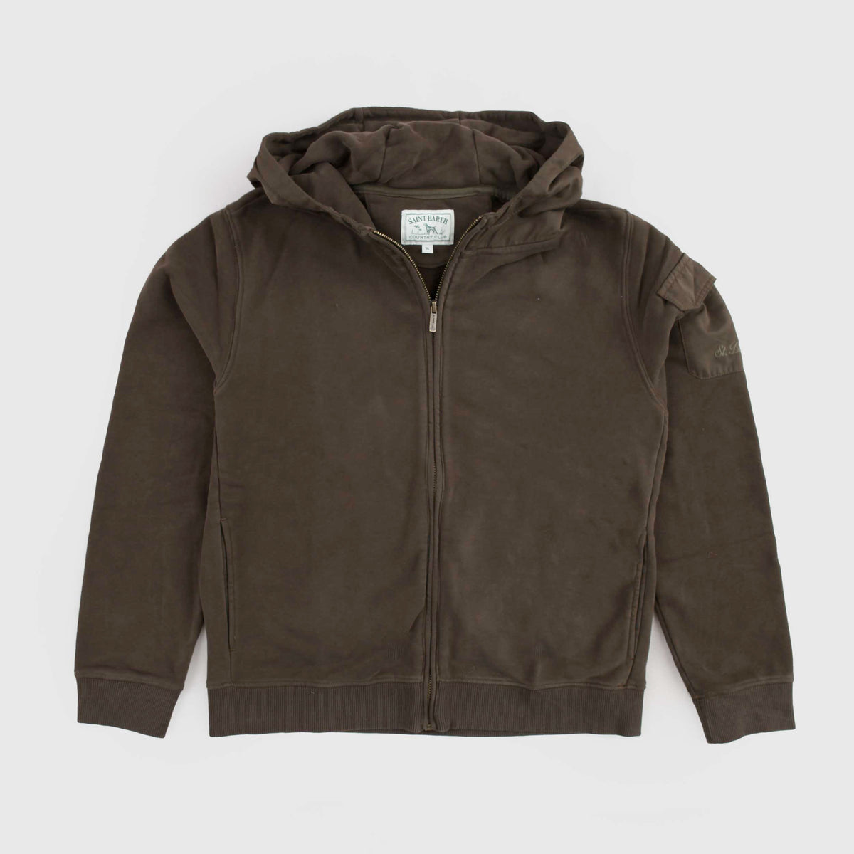 Green Sweatshirt with Shoulder Pocket for Boy MC2 SAINT BARTH