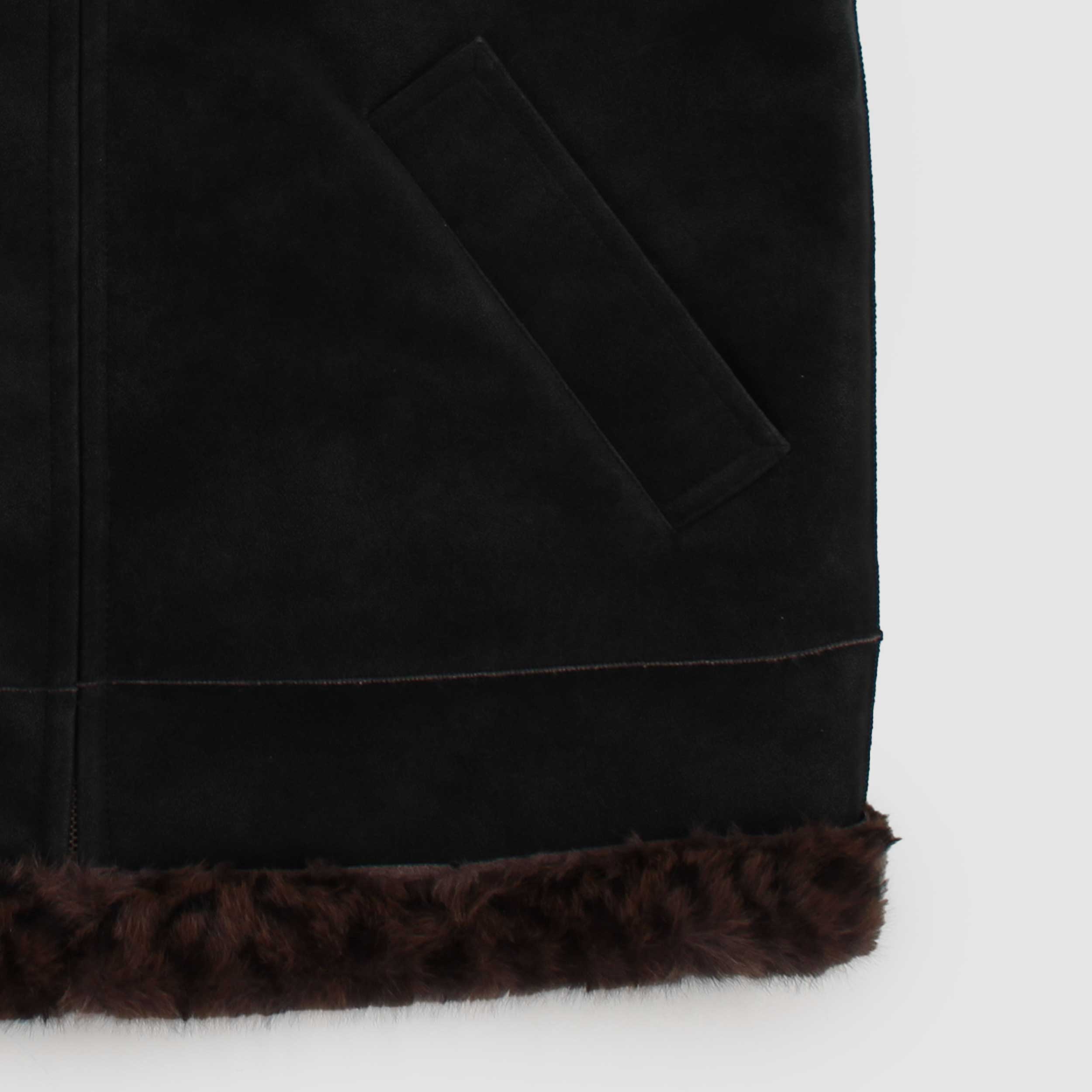 Black Vest with Leopard Details for Girl by MC2 SAINT BARTH