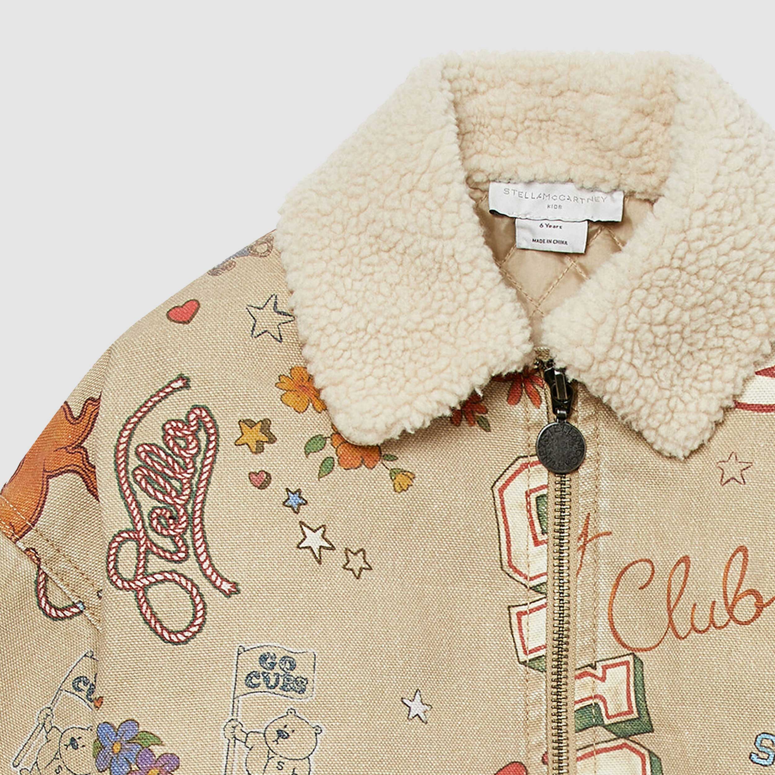 Giubbino Beige Fantasia per Bambini Firmato STELLA MCCARTNEY