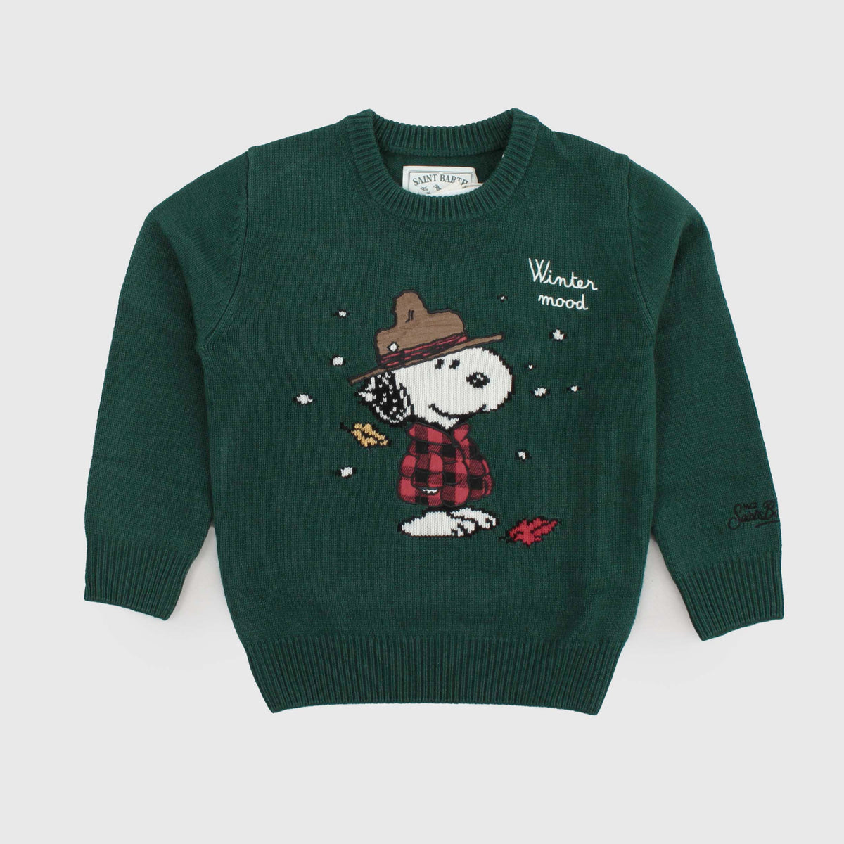 Green T-Shirt with Child Design by MC2 SAINT BARTH