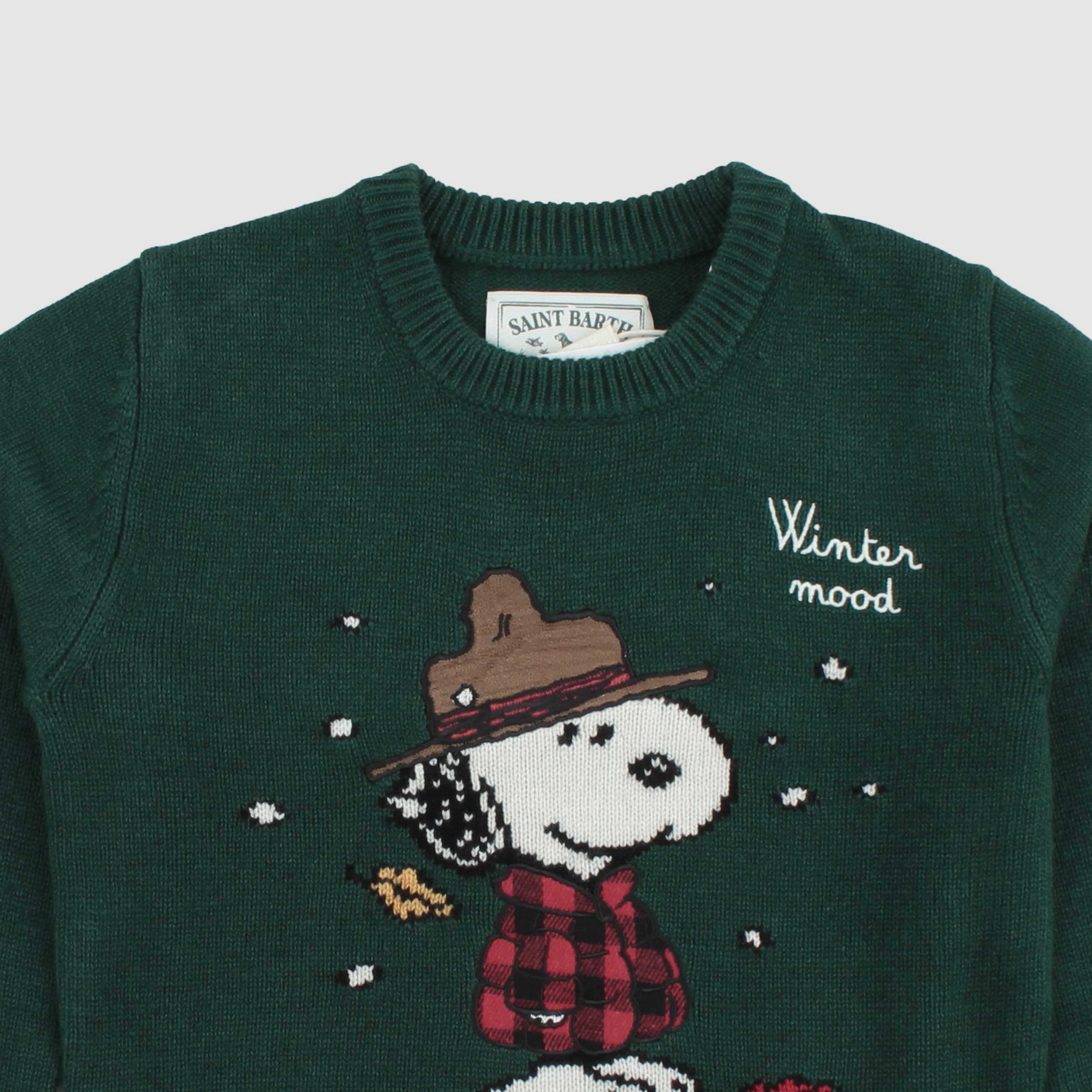 Green T-Shirt with Child Design by MC2 SAINT BARTH
