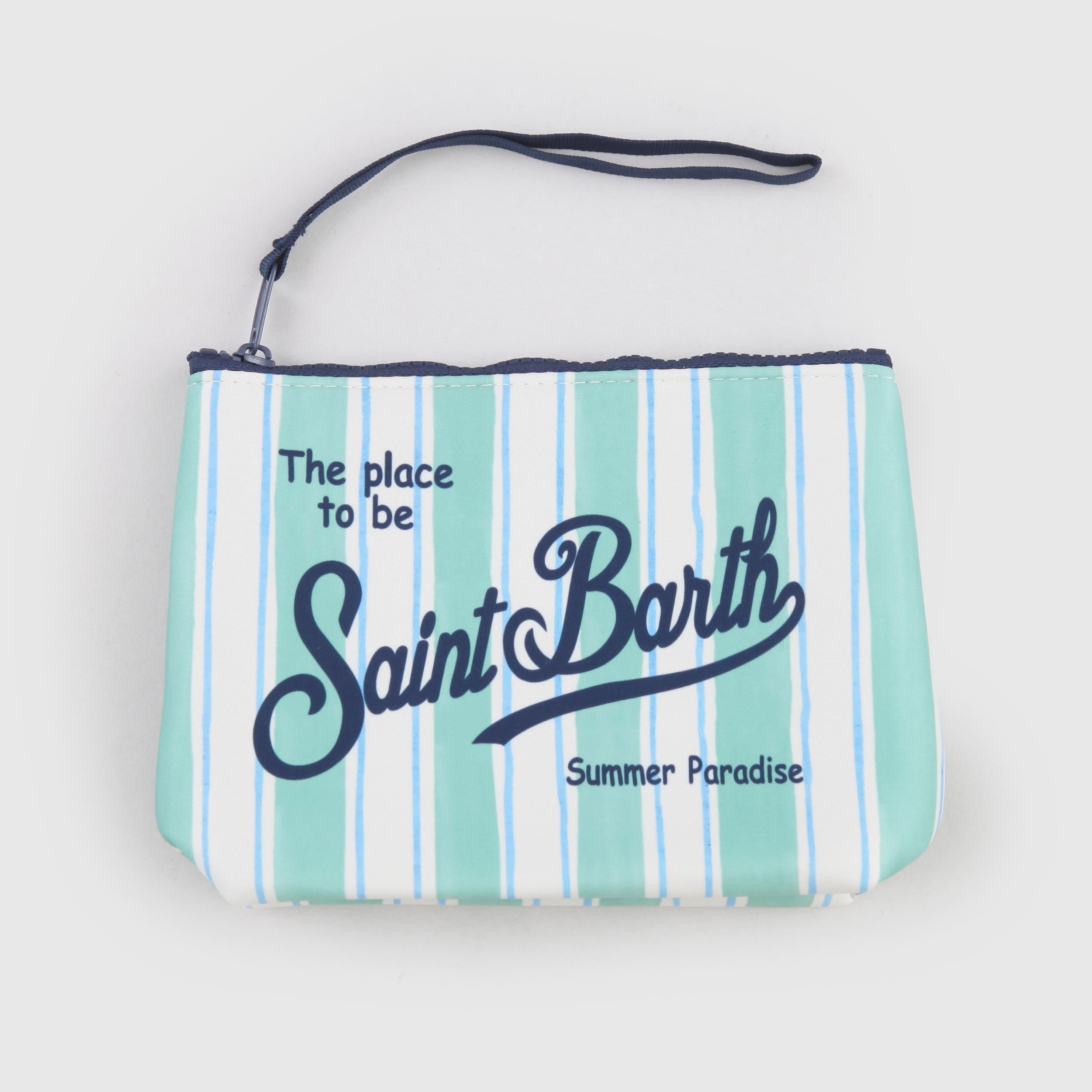 Pochette Aline a Righe Verde e Panna By MC2 SAINT BARTH