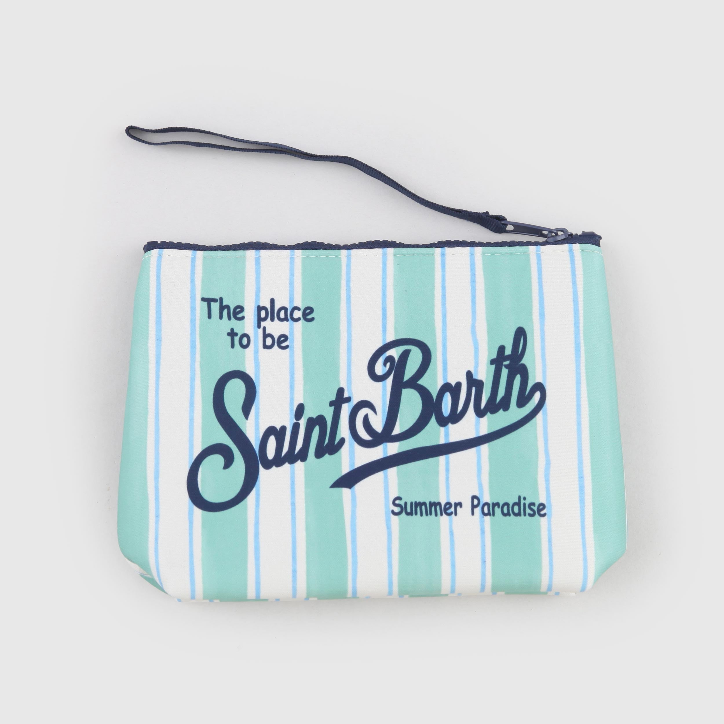 Pochette Aline a Righe Verde e Panna By MC2 SAINT BARTH