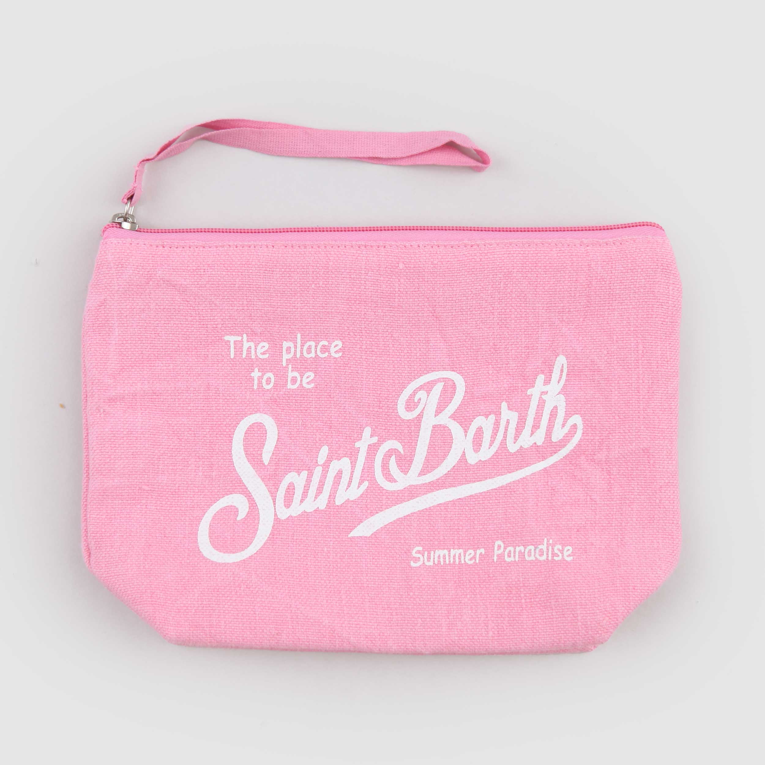 Pochette Aline Rosa con Scritta Logo Firmata MC2 SAINT BARTH