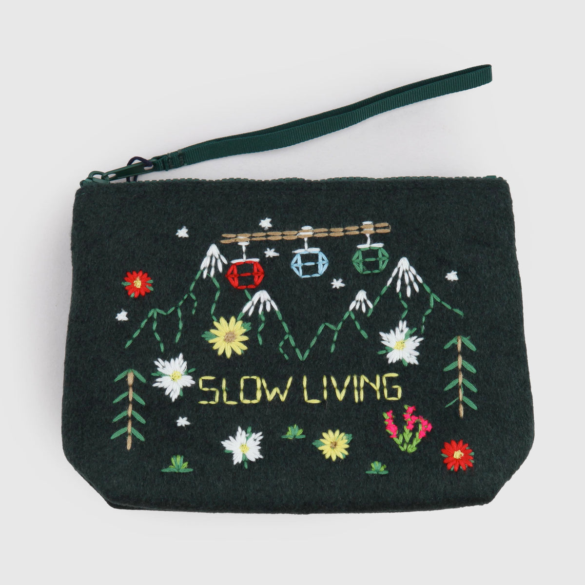 Pochette Aline Verde Bosco con Ricami per Ragazza MC2 SAINT BARTH