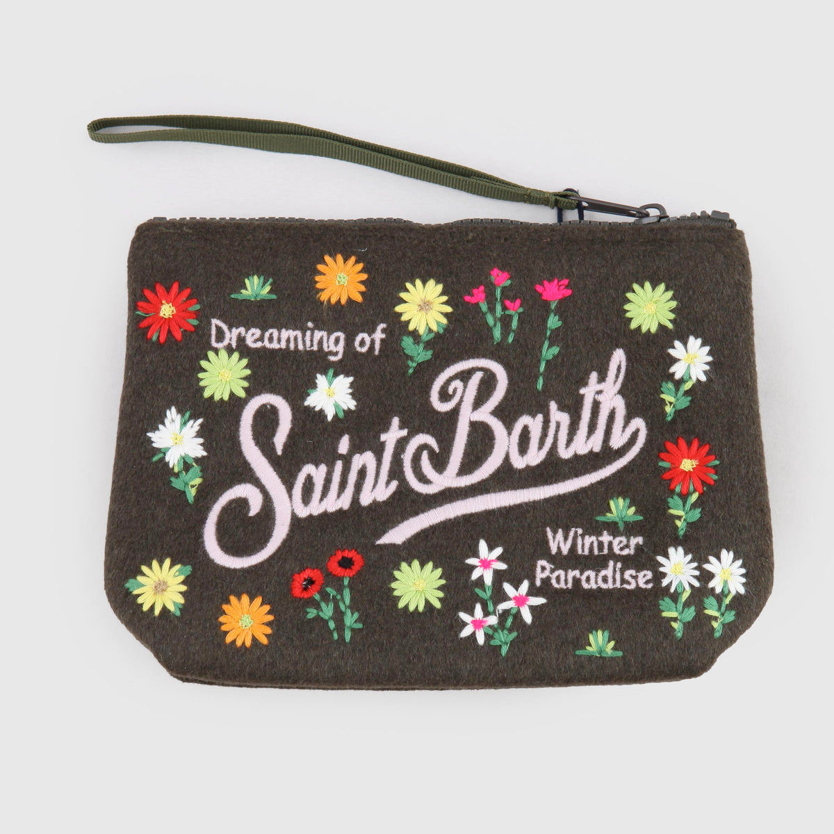 Pochette Aline in Feltro Verde con Ricami per Ragazza MC2 SAINT BARTH