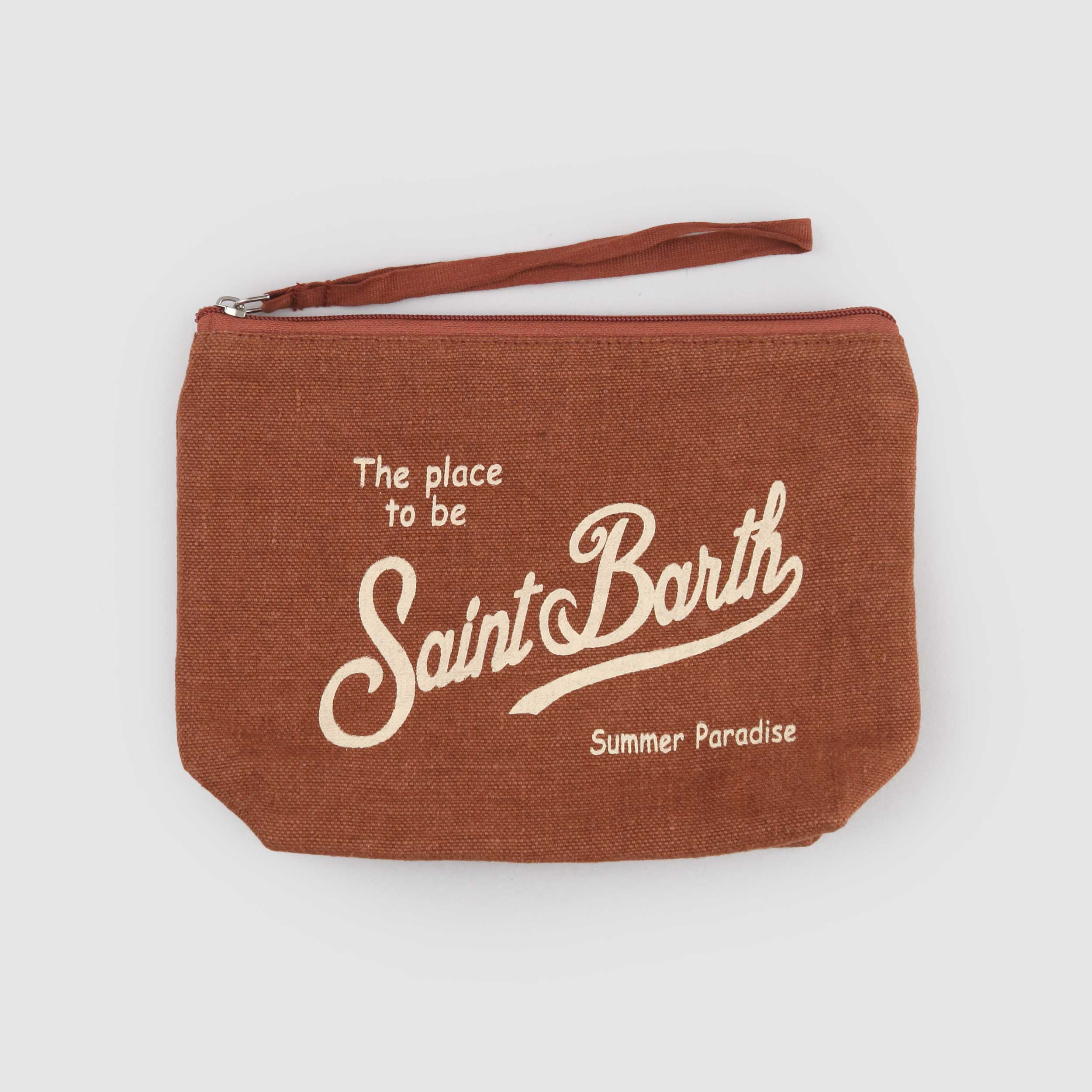 Pochette in Lino Color Marrone Firmata MC2 SAINT BARTH