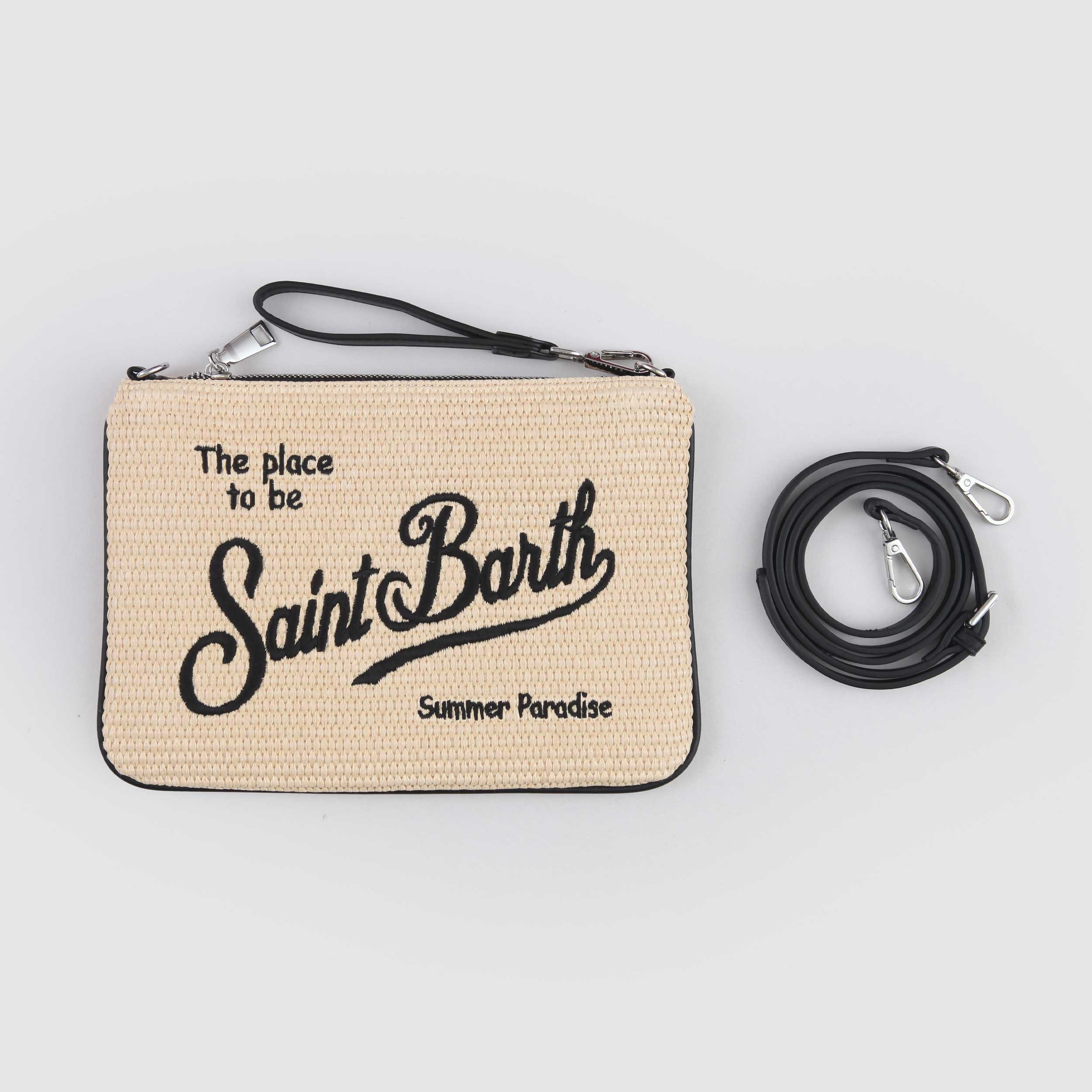 Pochette Beige in Paglia Firmata MC2 SAINT BARTH