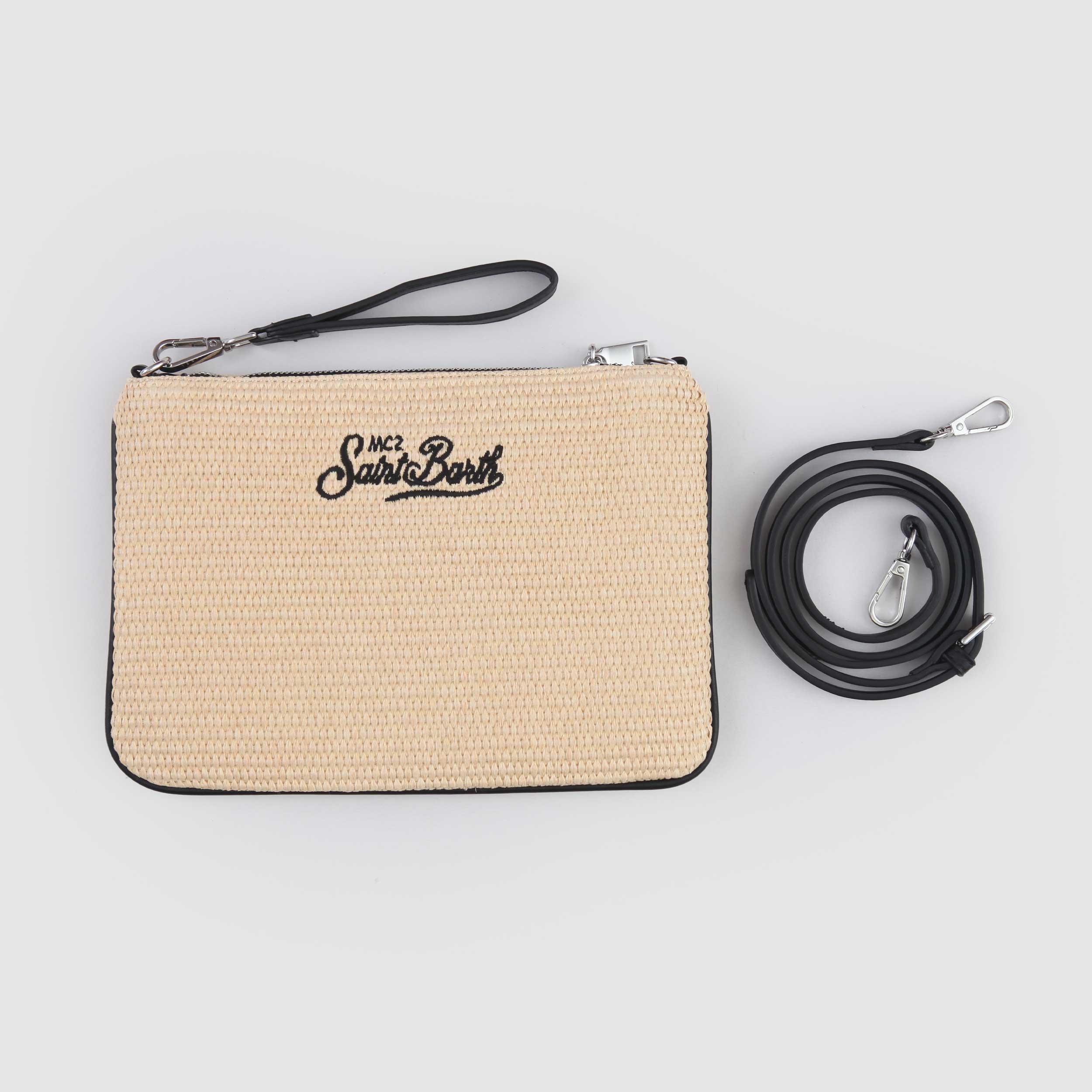 Pochette Beige in Paglia Firmata MC2 SAINT BARTH