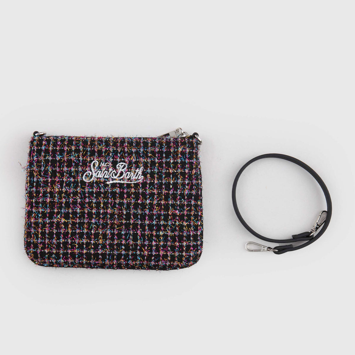 Parisienne Mini Tweed Black Bag for Girl MC2 SAINT BARTH