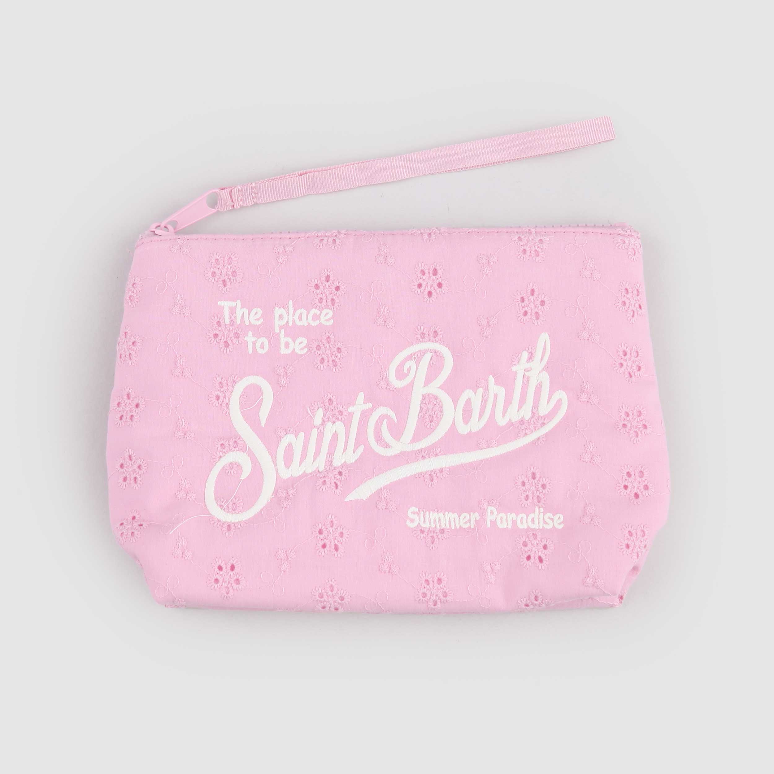 Pochette in Tessuto Sangallo Rosa Firmata MC2 SAINT BARTH